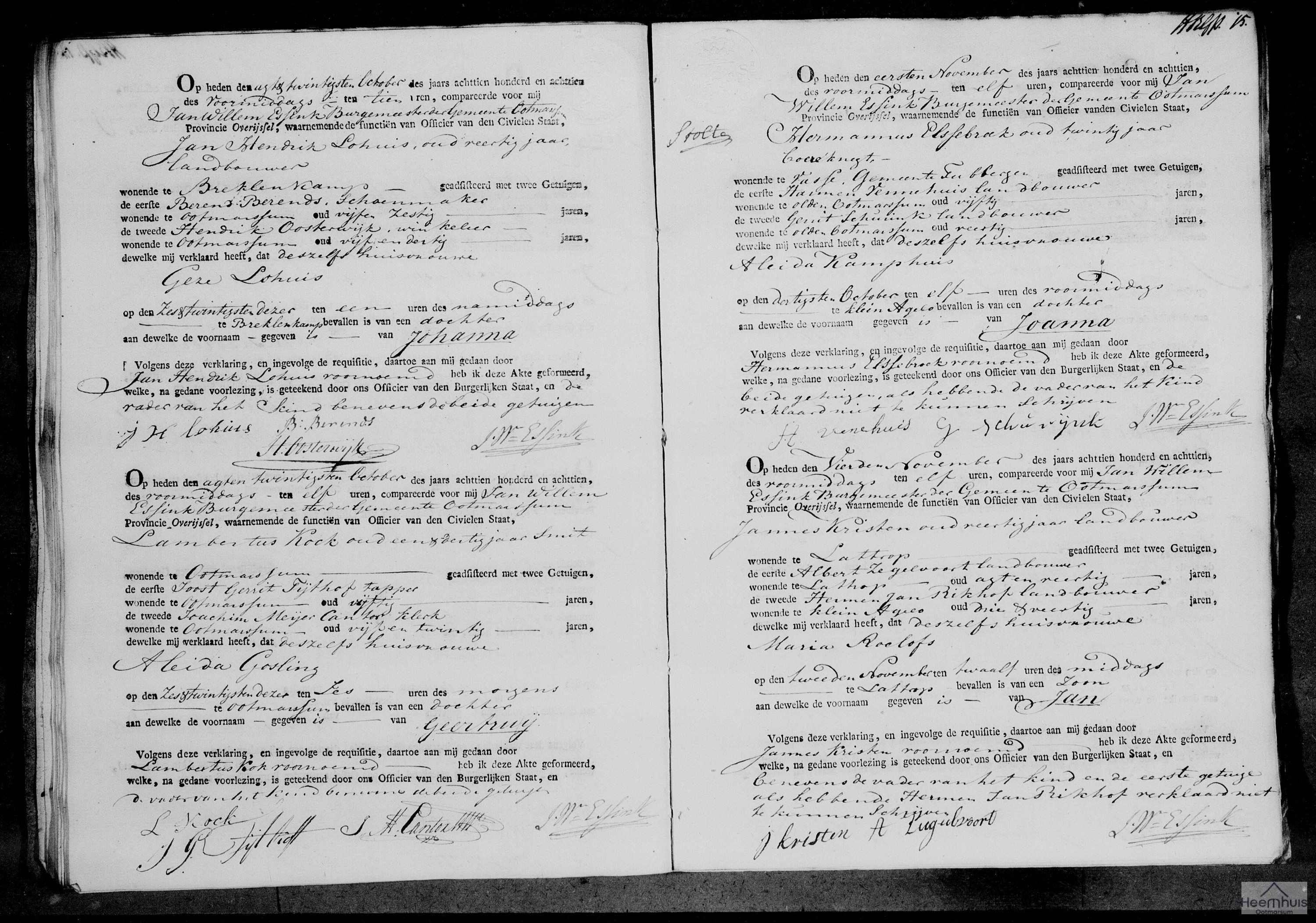 Geboorteakte van Jan Kristen