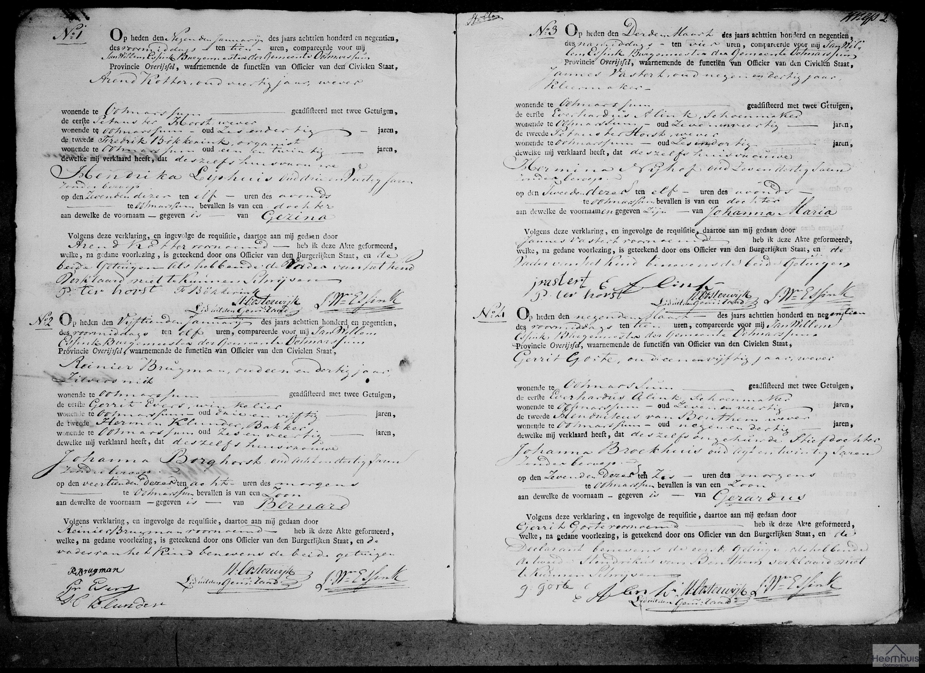 Geboorteakte van Gezina Kotter