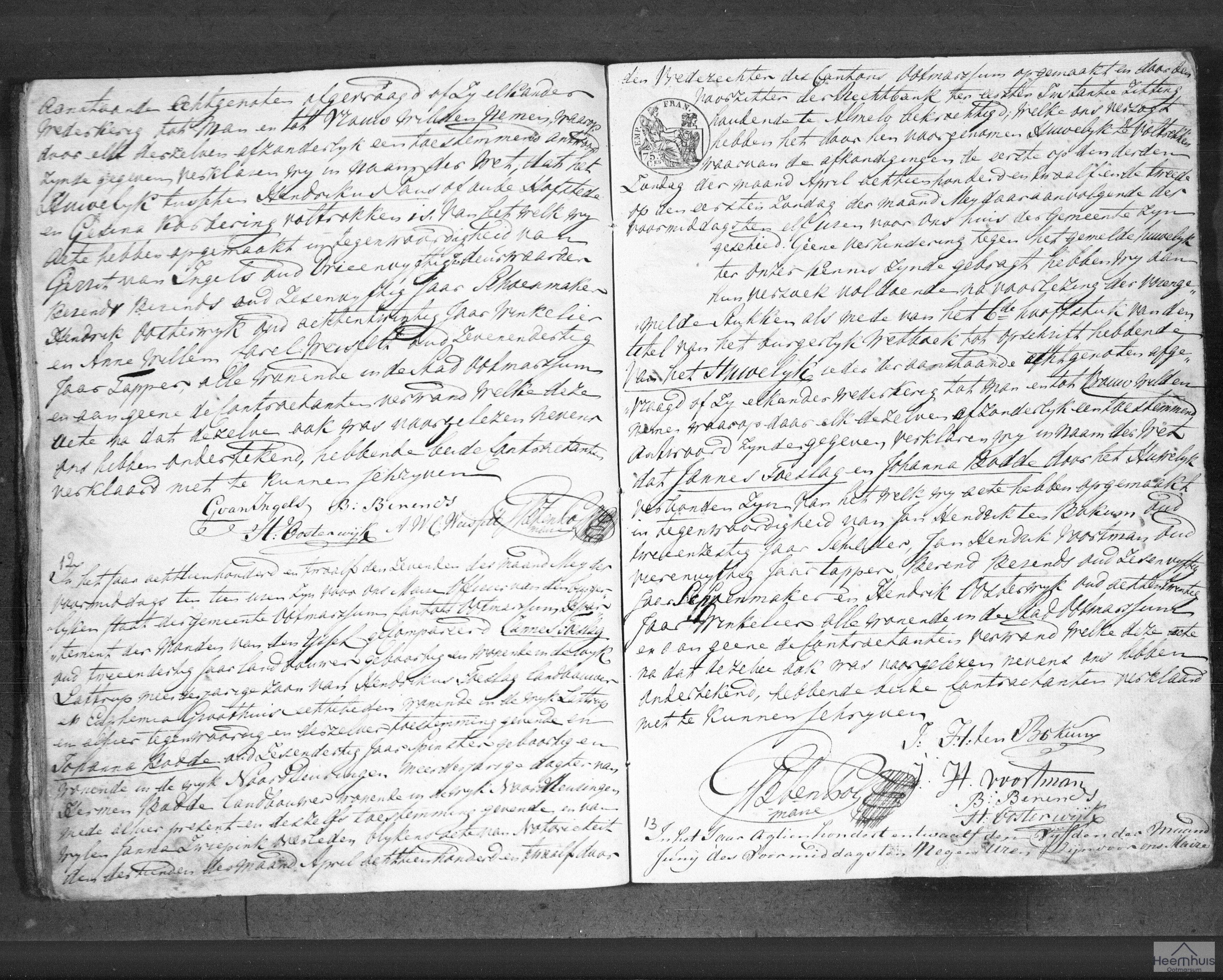 Huwelijksakte van Jannes Toeslag en Johanna Bodde