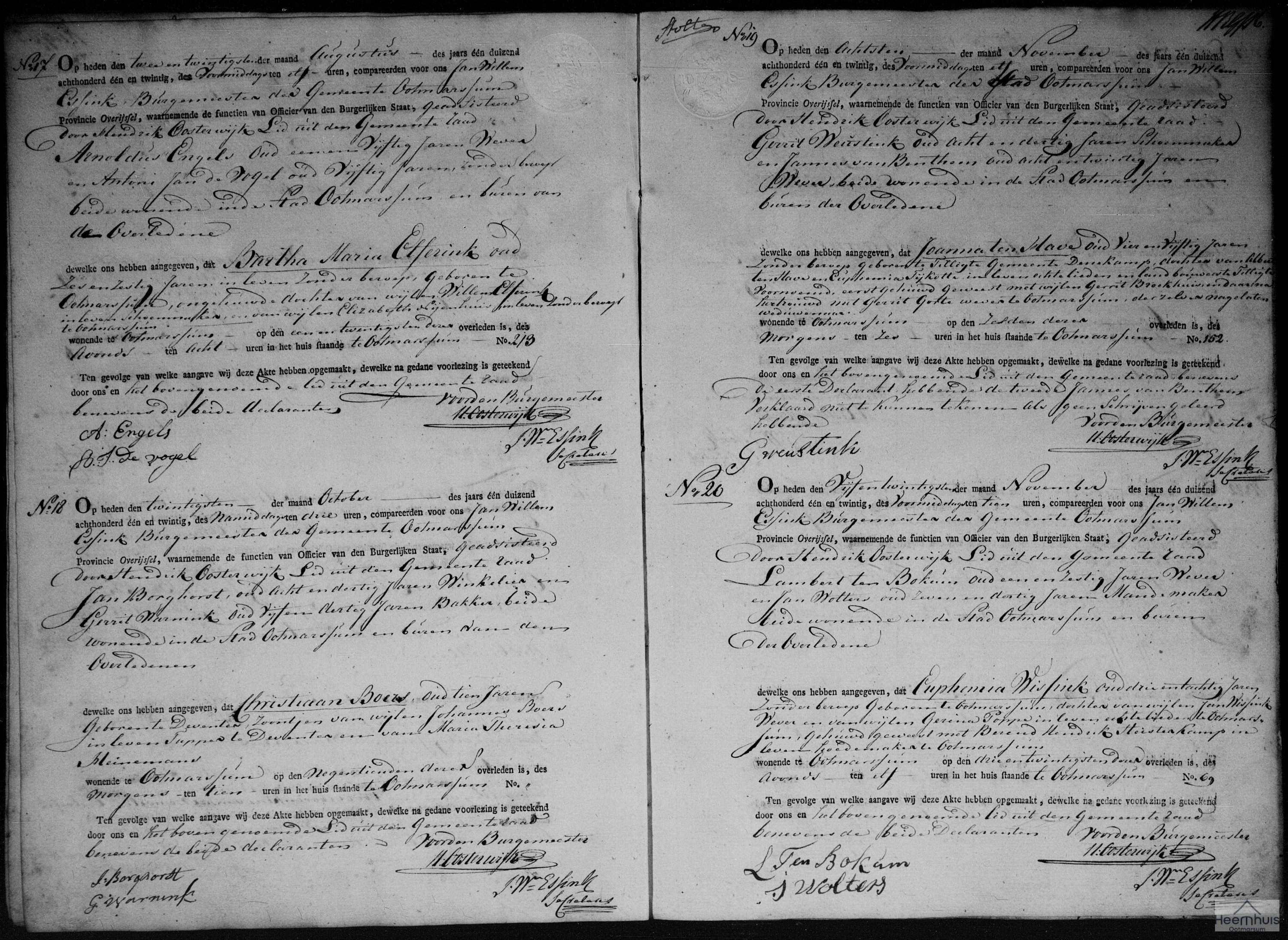 Overlijdensakte van Euphemia Wissink Overlijdensakte van Euphemia Wissink