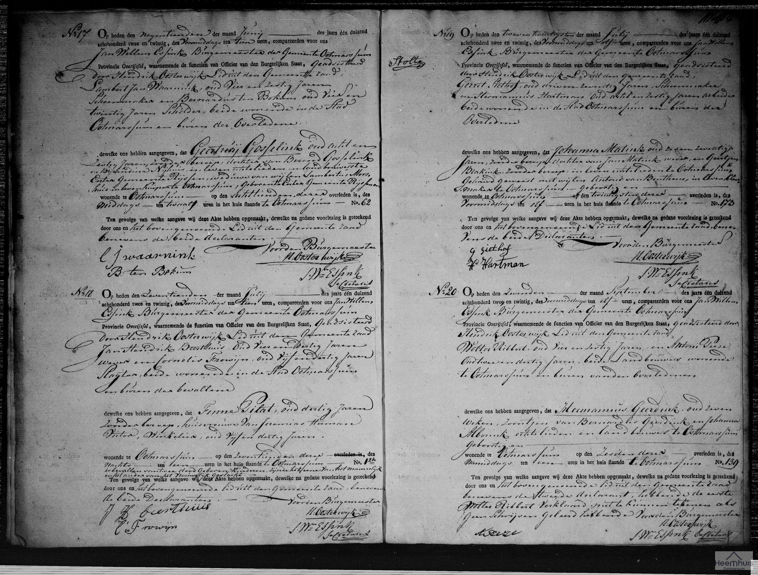 Overlijdensakte van Geertruij Gosselink Overlijdensakte van Geertruij Gosselink