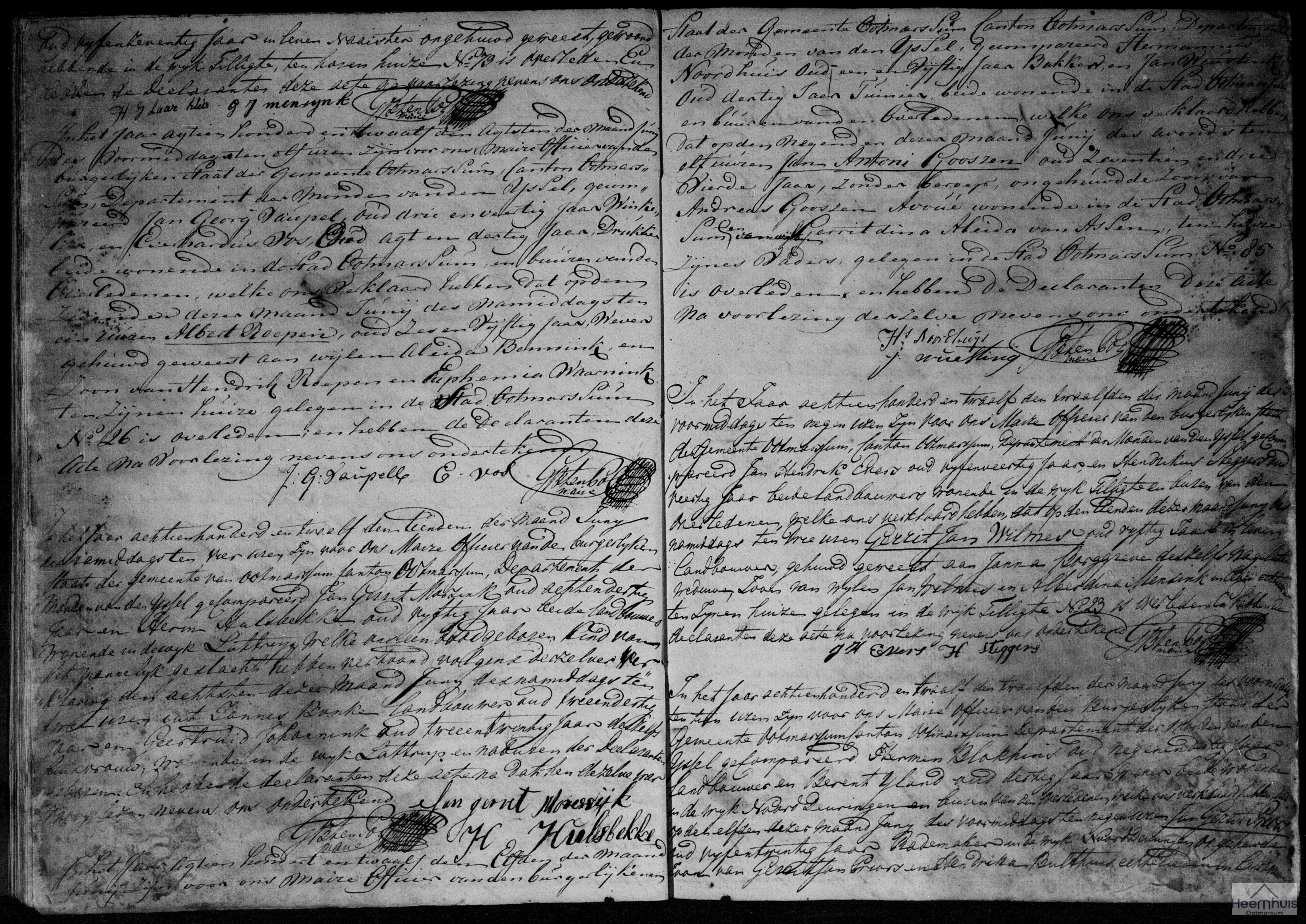 Overlijdensakte van Jan Antoni Gooszen