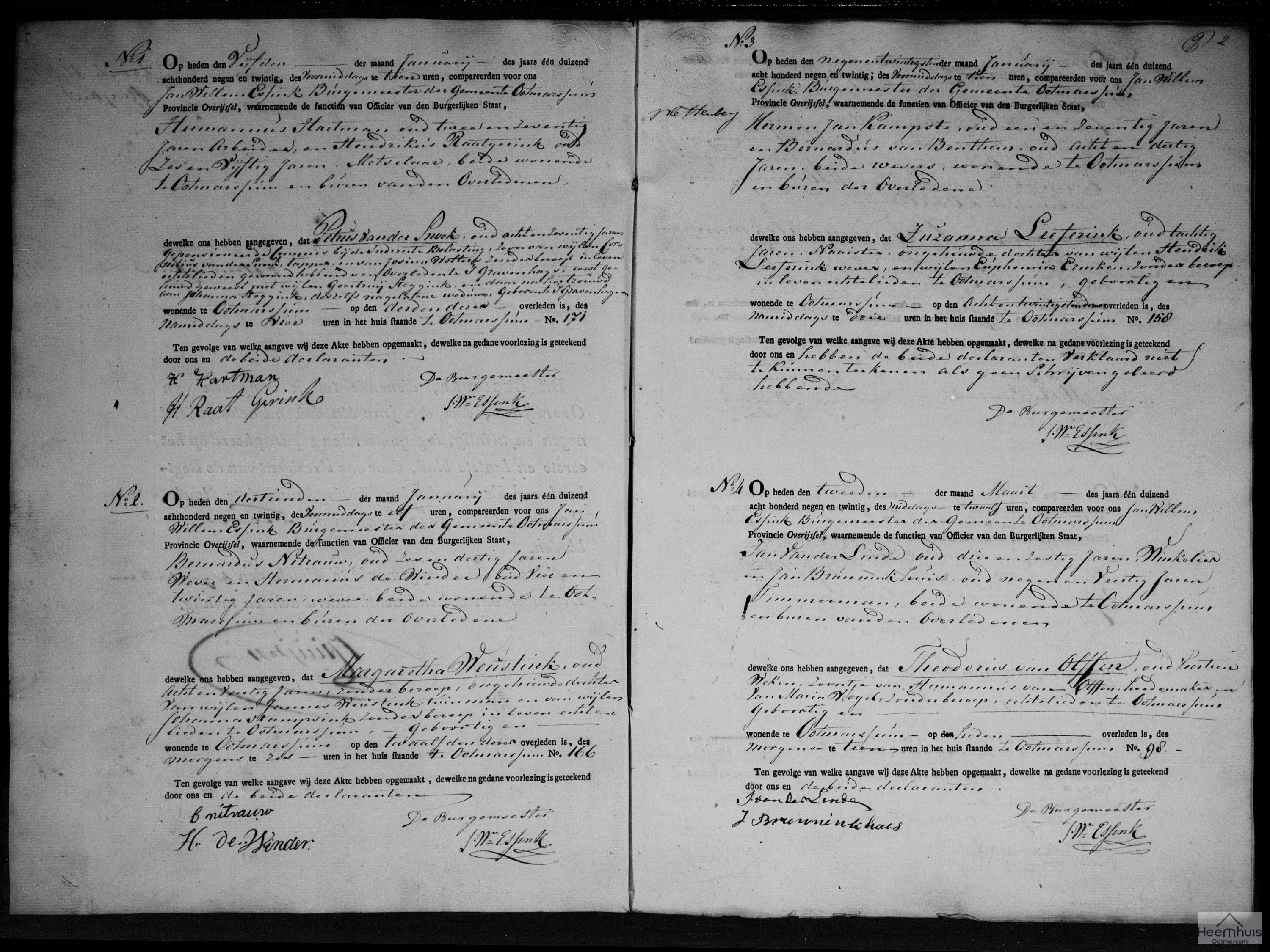 Overlijdensakte van Zuzanna Leeferink