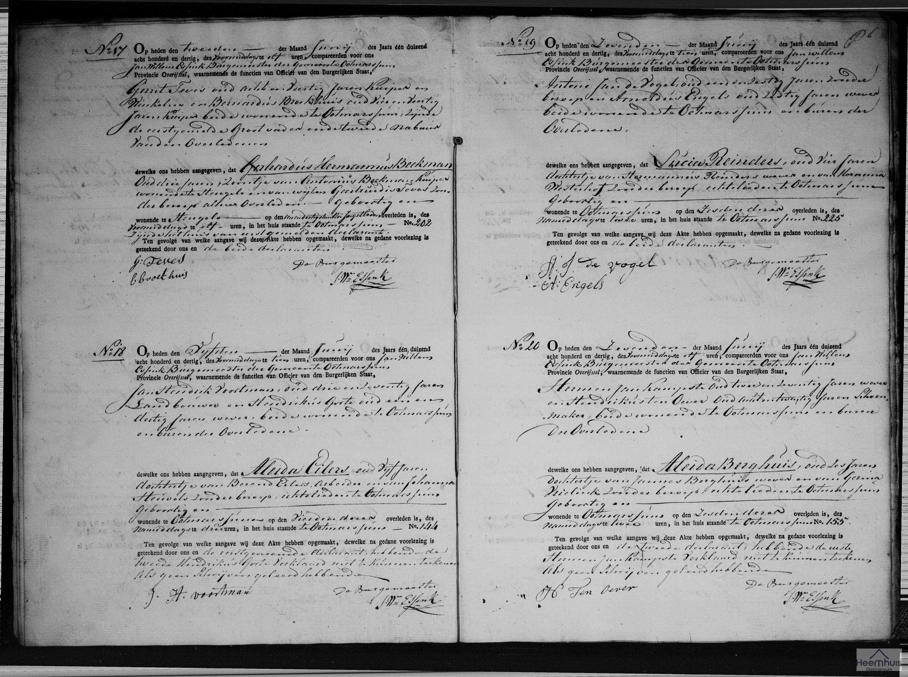 Overlijdensakte van Gerhardus Hermannus Beekman Overlijdensakte van Gerhardus Hermannus Beekman