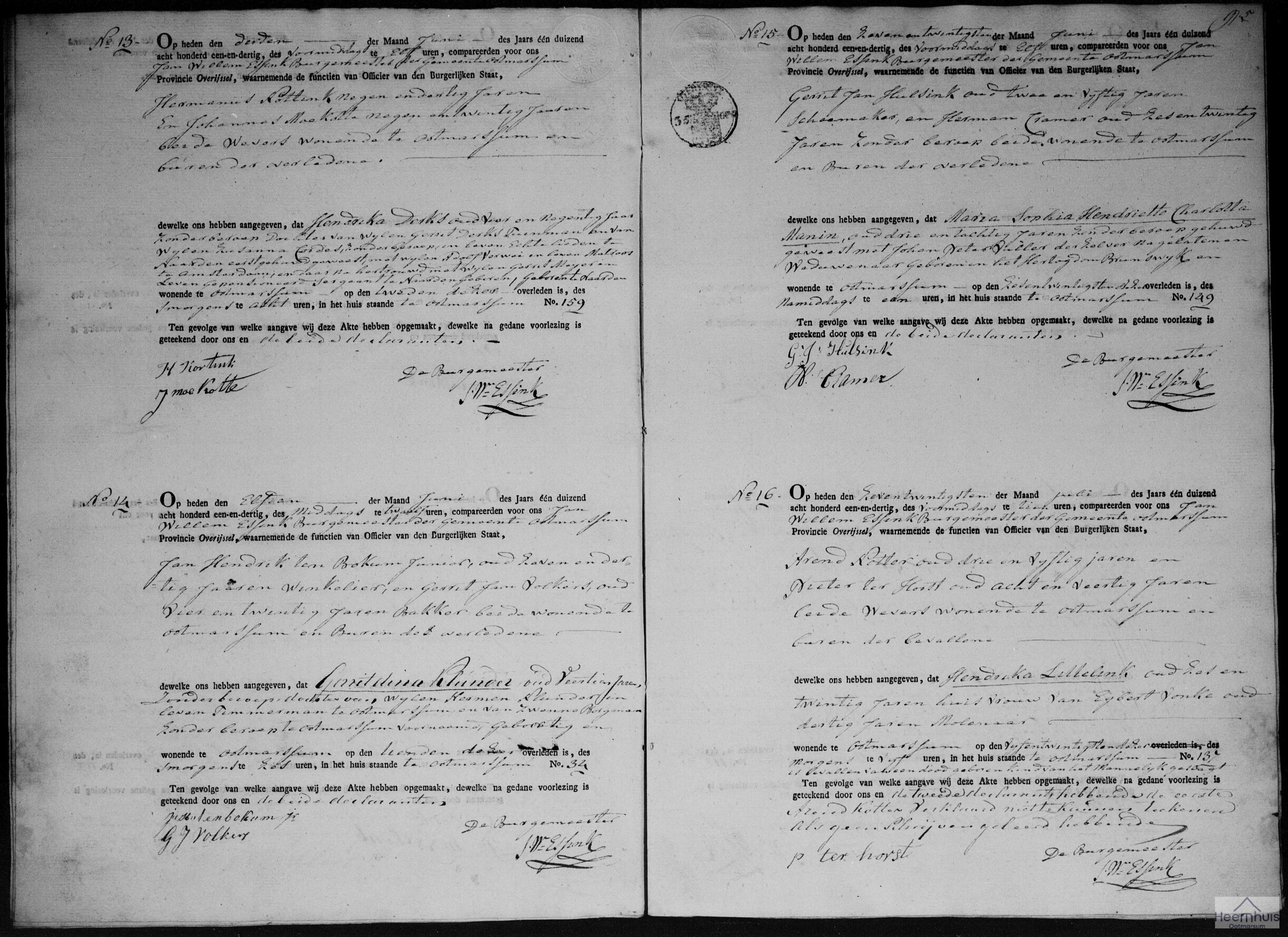 Overlijdensakte van Gerritdina Klunder Overlijdensakte van Gerritdina Klunder
