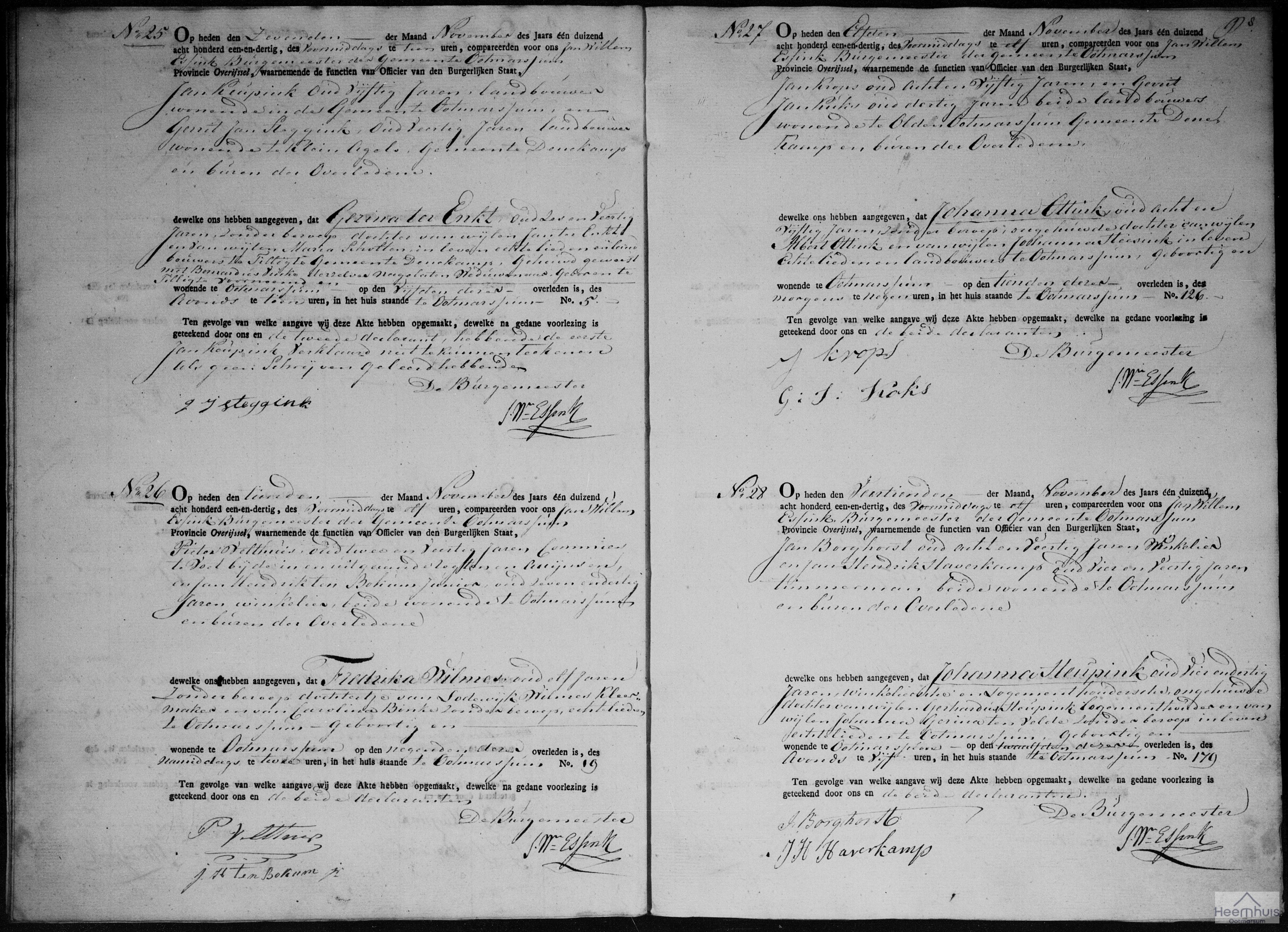 Overlijdensakte van Fredrika Wilmes Overlijdensakte van Fredrika Wilmes