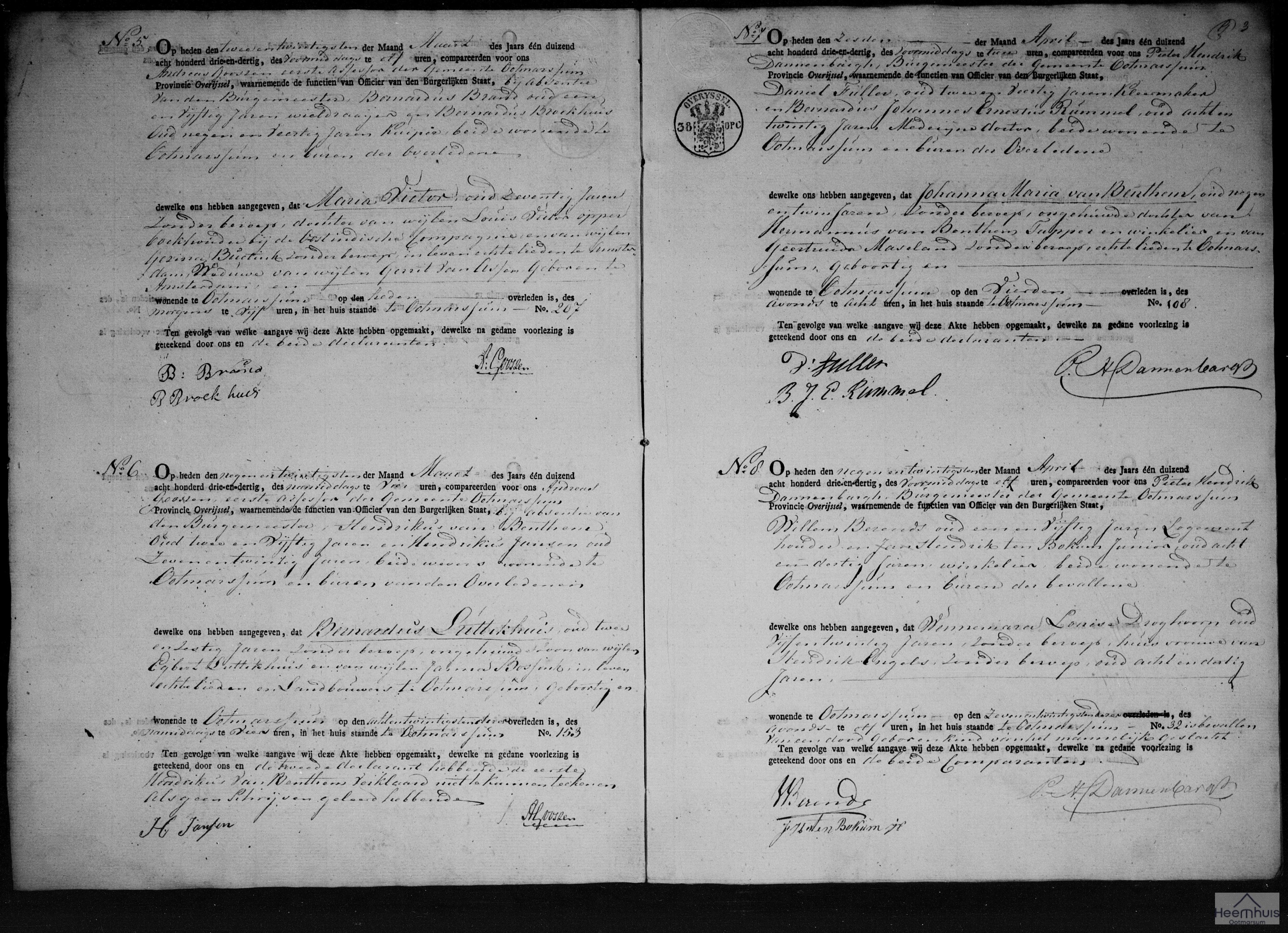 Overlijdensakte van Bernardus Luttikhuis Overlijdensakte van Bernardus Luttikhuis
