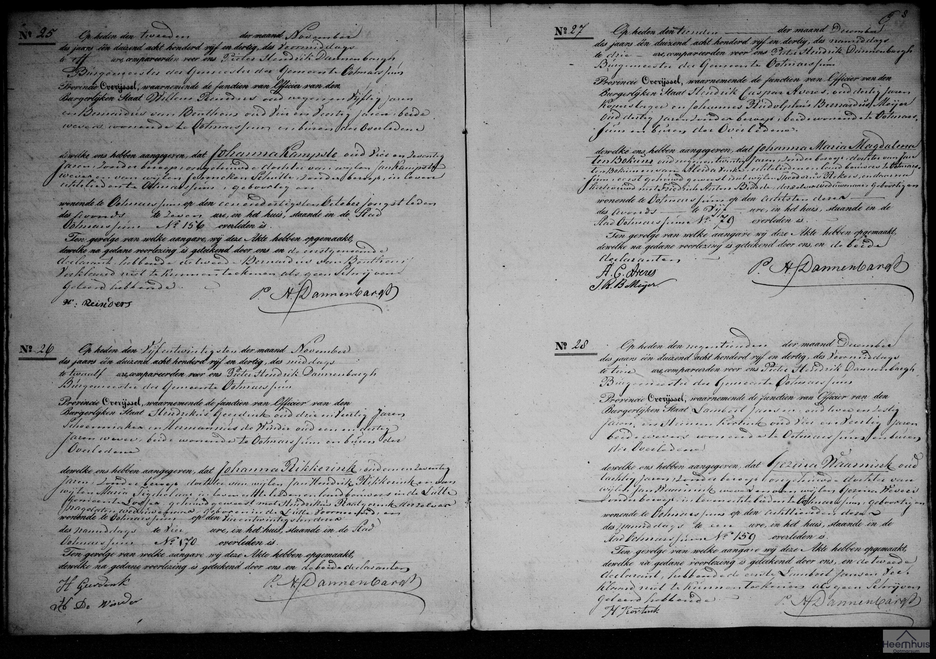 Overlijdensakte van Gezina Waarnink Overlijdensakte van Gezina Waarnink