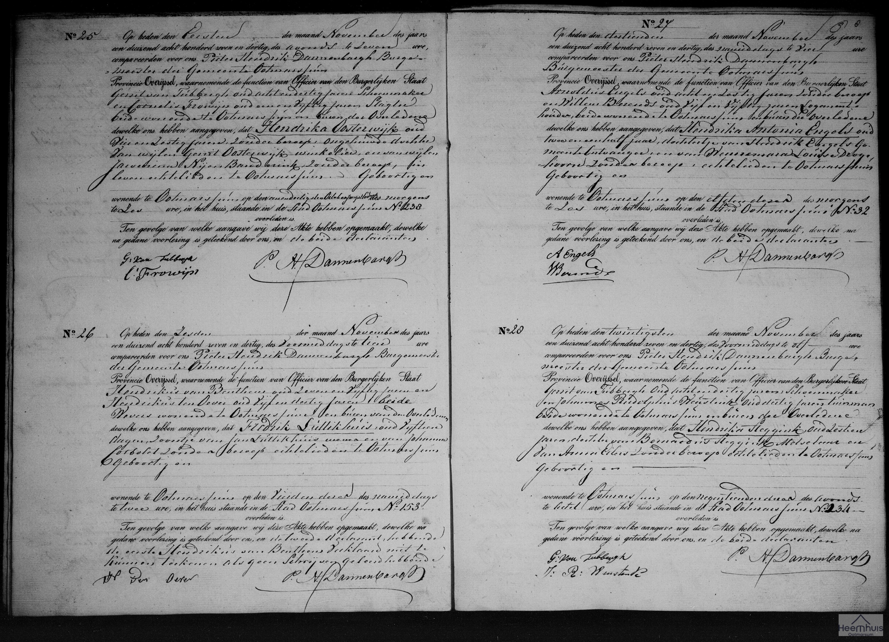 Overlijdensakte van Hendrika Steggink