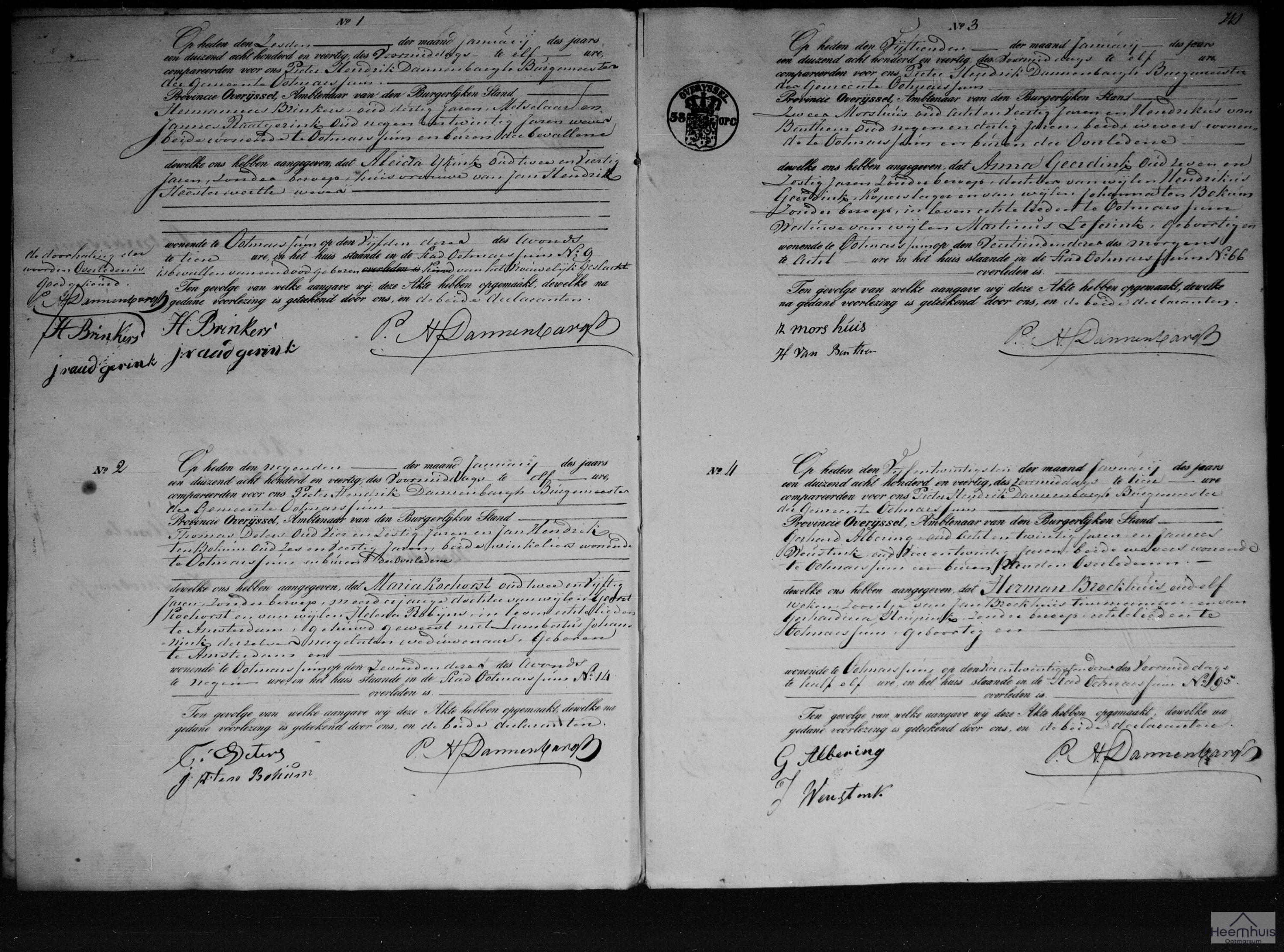 Overlijdensakte van Maria Koehorst Overlijdensakte van Maria Koehorst