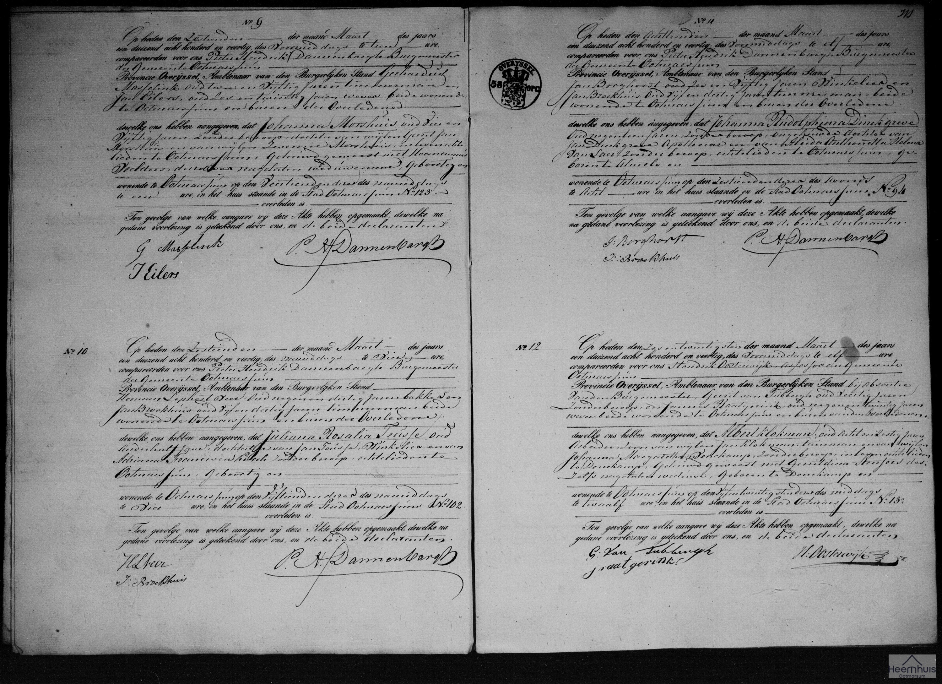Overlijdensakte van Juliana Rosalia Teusse Overlijdensakte van Juliana Rosalia Teusse