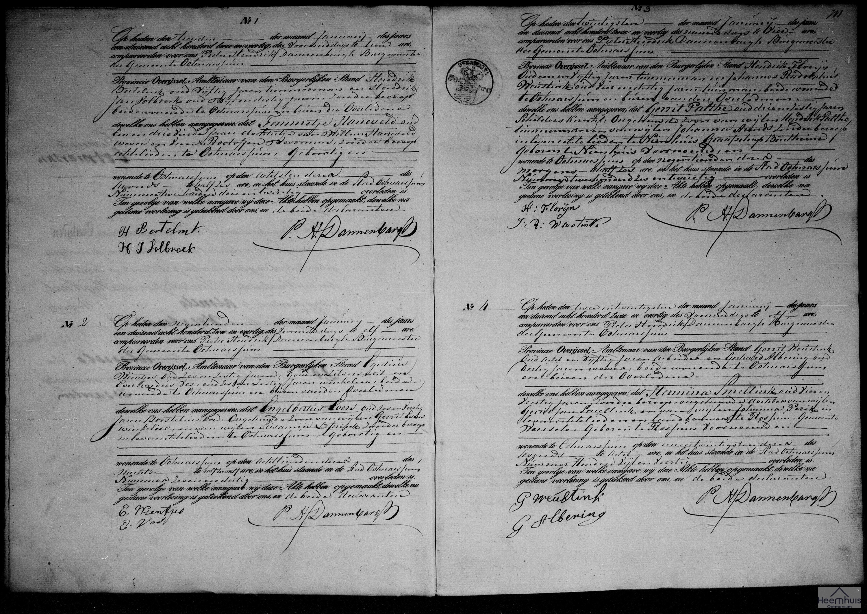 Overlijdensakte van Engelbertus Evers Overlijdensakte van Engelbertus Evers