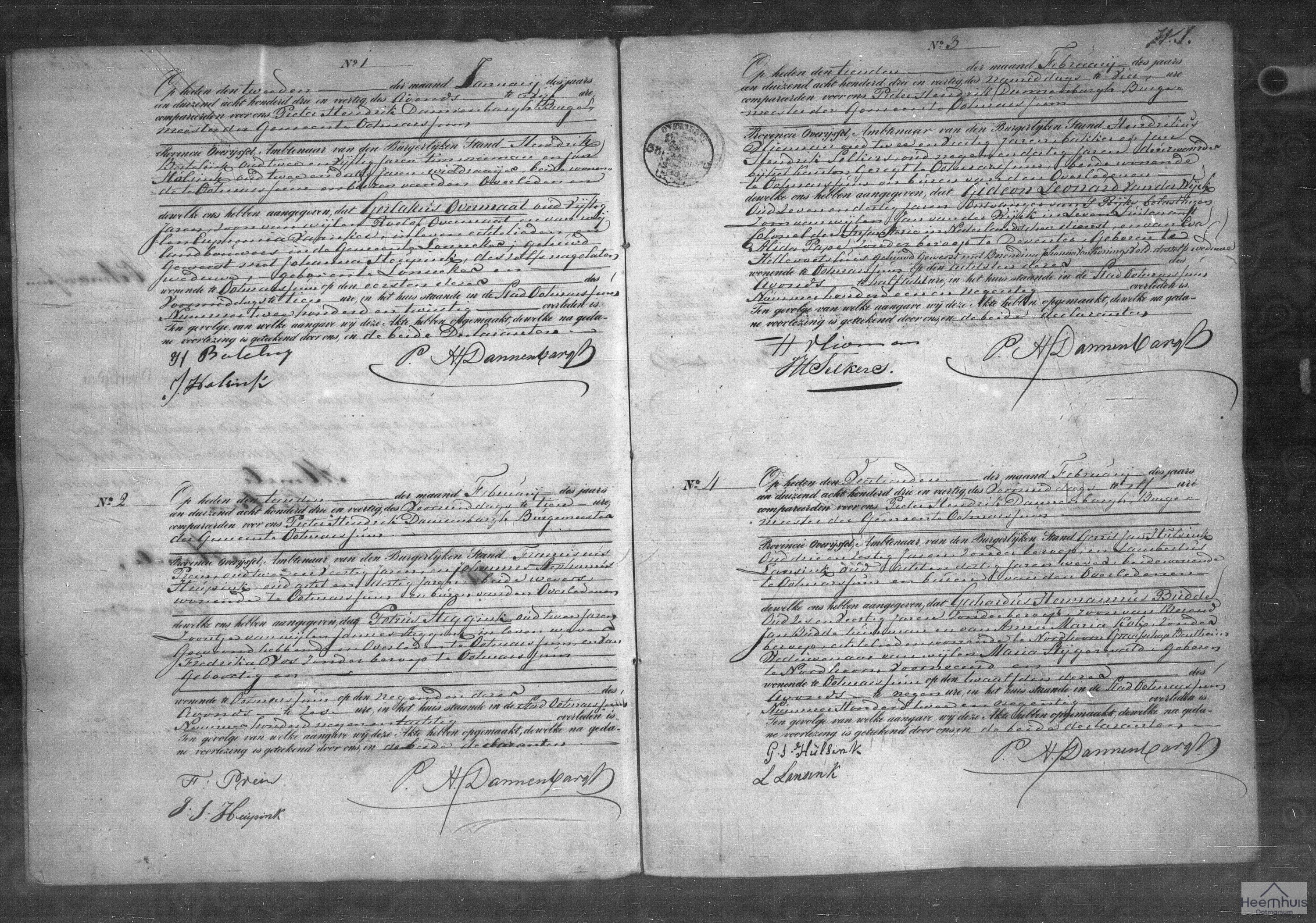 Overlijdensakte van Petrus Steggink