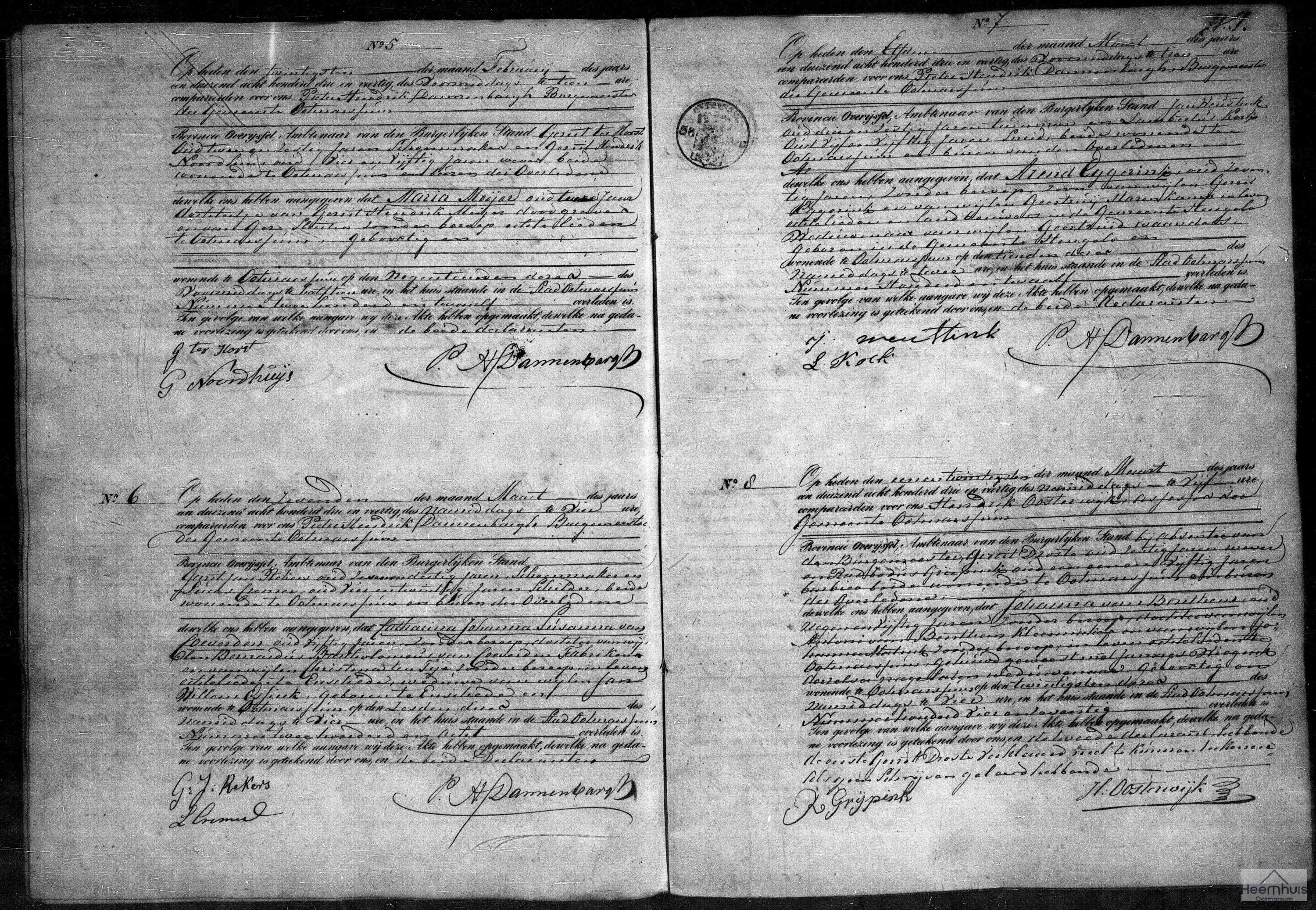Overlijdensakte van Catharina Johanna Susanna van Coeverden