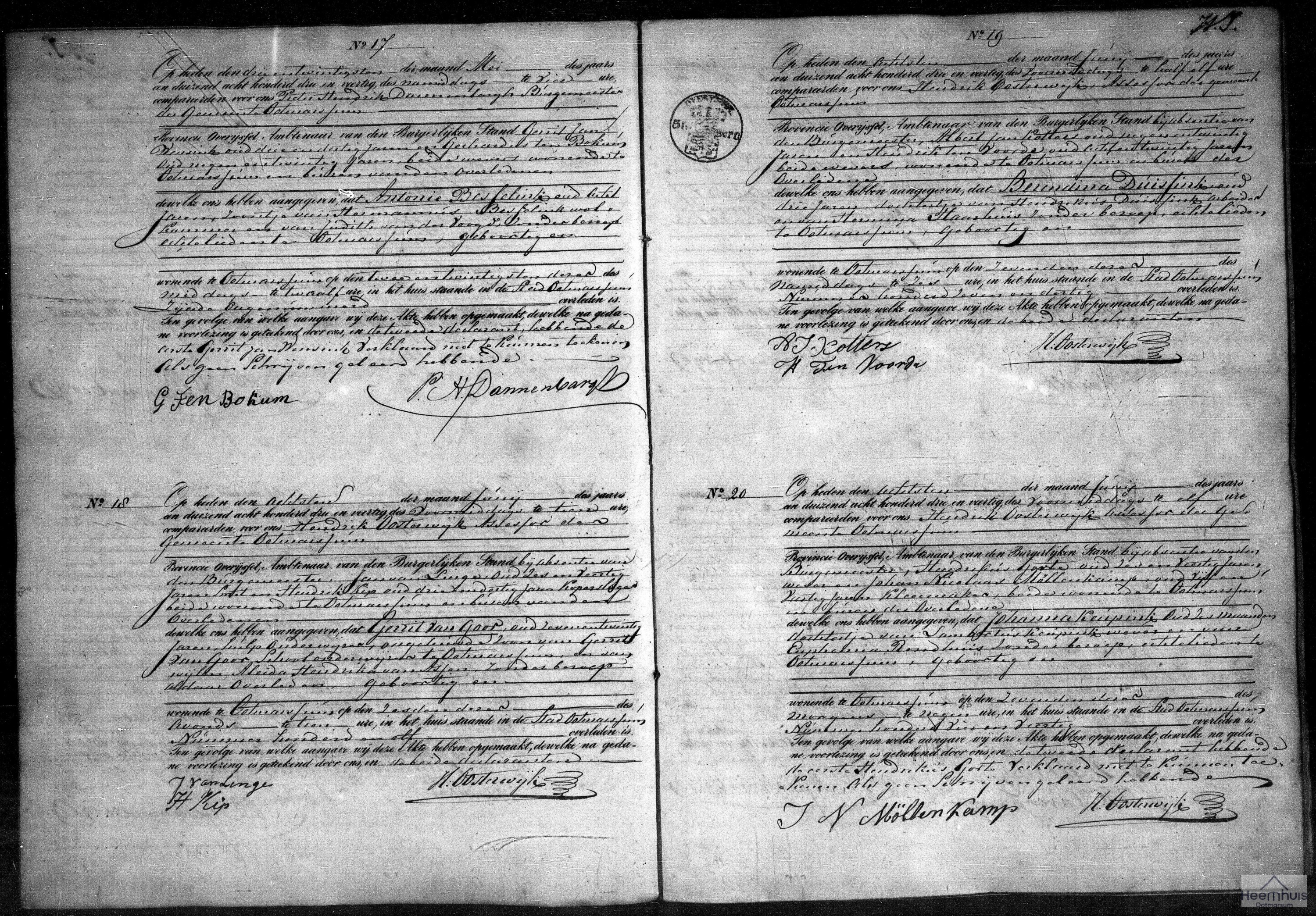 Overlijdensakte van Johanna Keupink