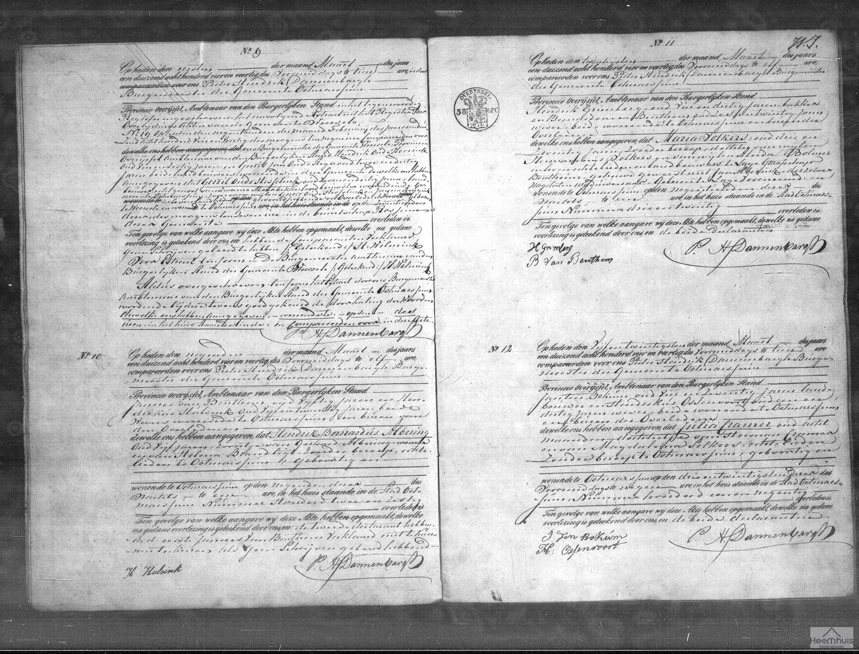 Overlijdensakte van Hendrik Bernardus Albering