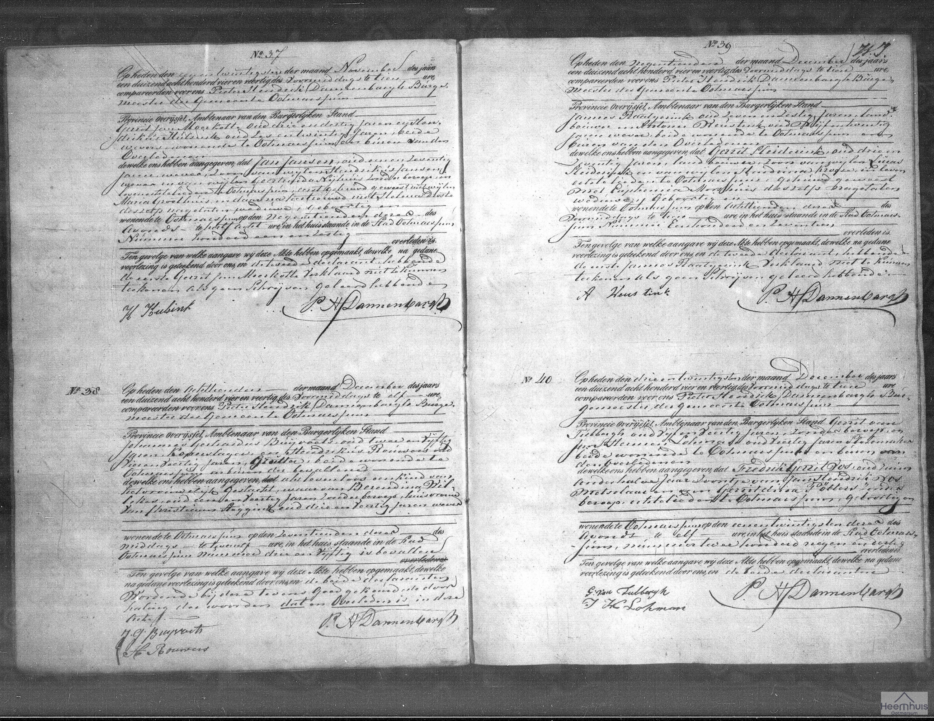 Overlijdensakte van levenloos geboren kind Steggink