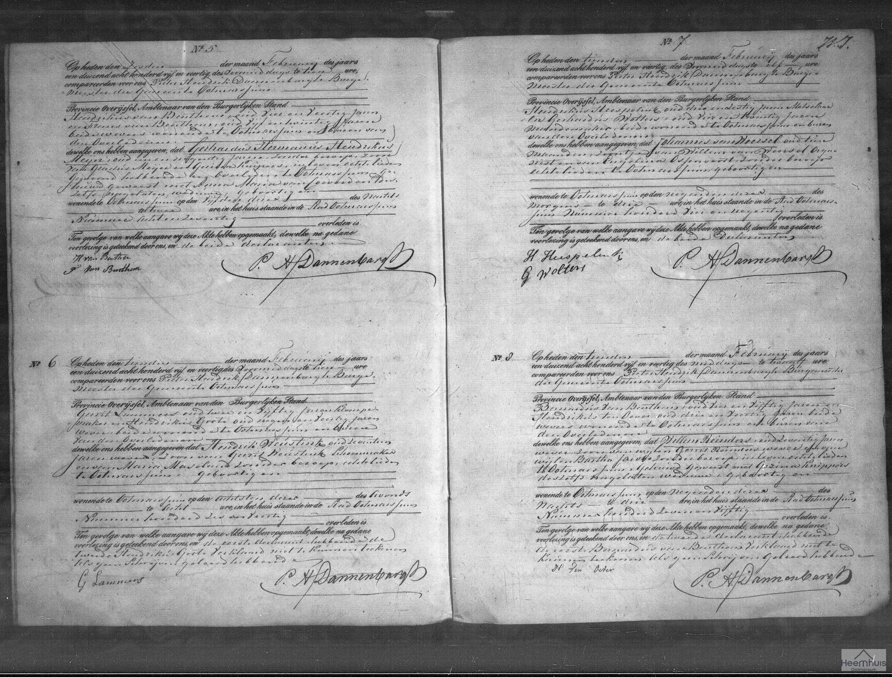 Overlijdensakte van Gerhardus Hermanus Hendrikus Meijer