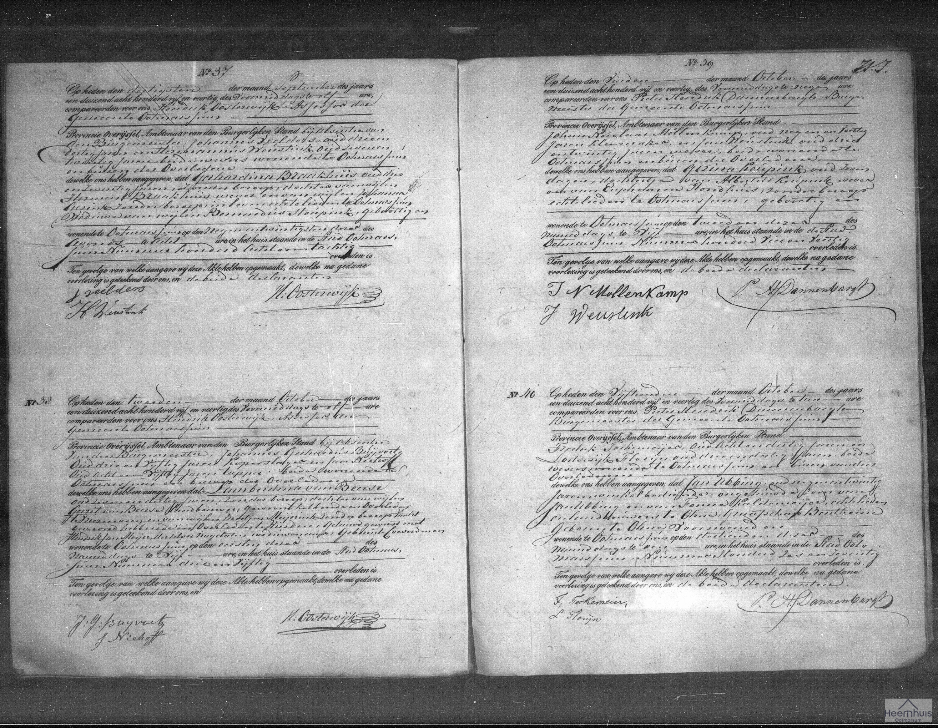 Overlijdensakte van Gezina Keupink