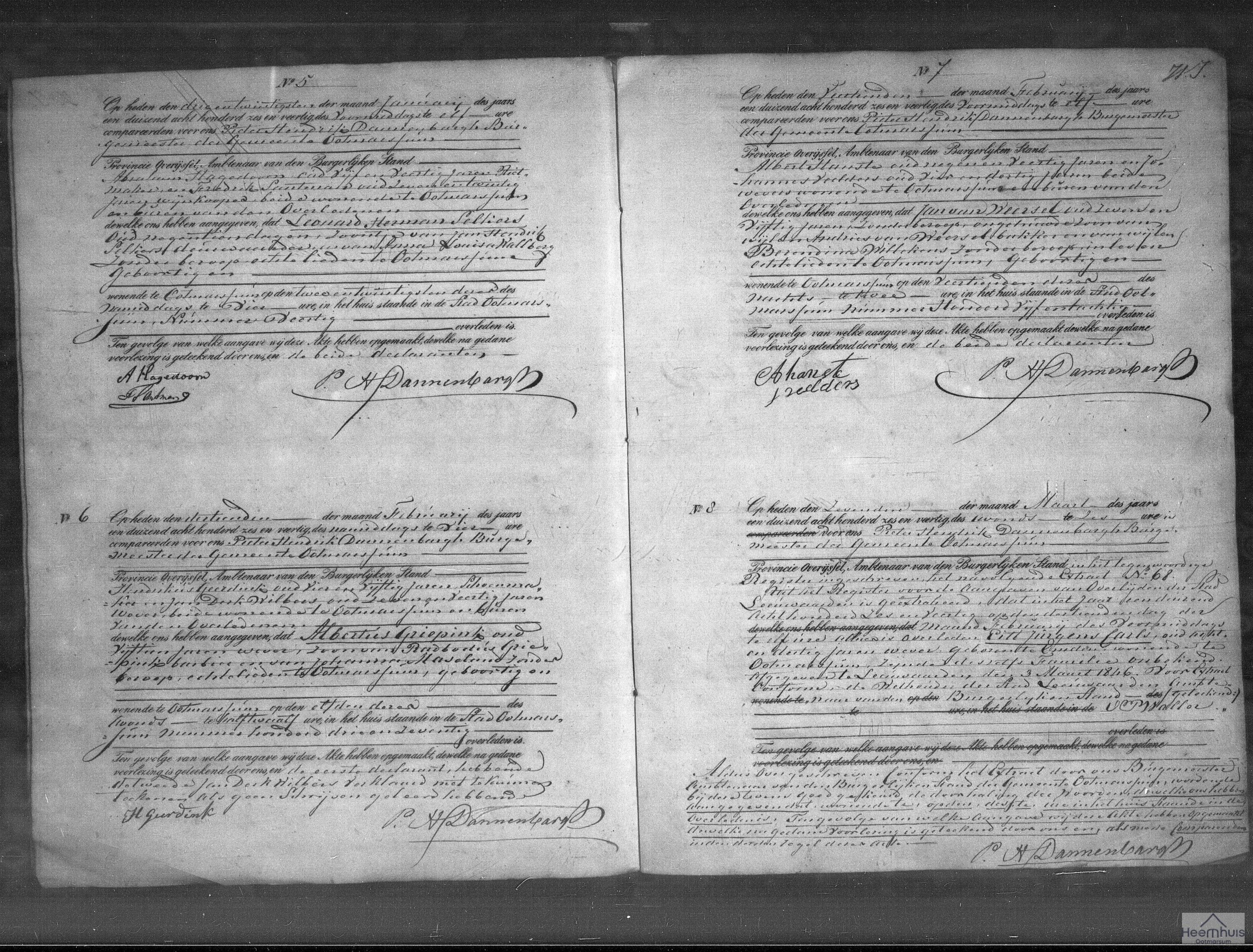 Overlijdensakte van Jan van Weersel