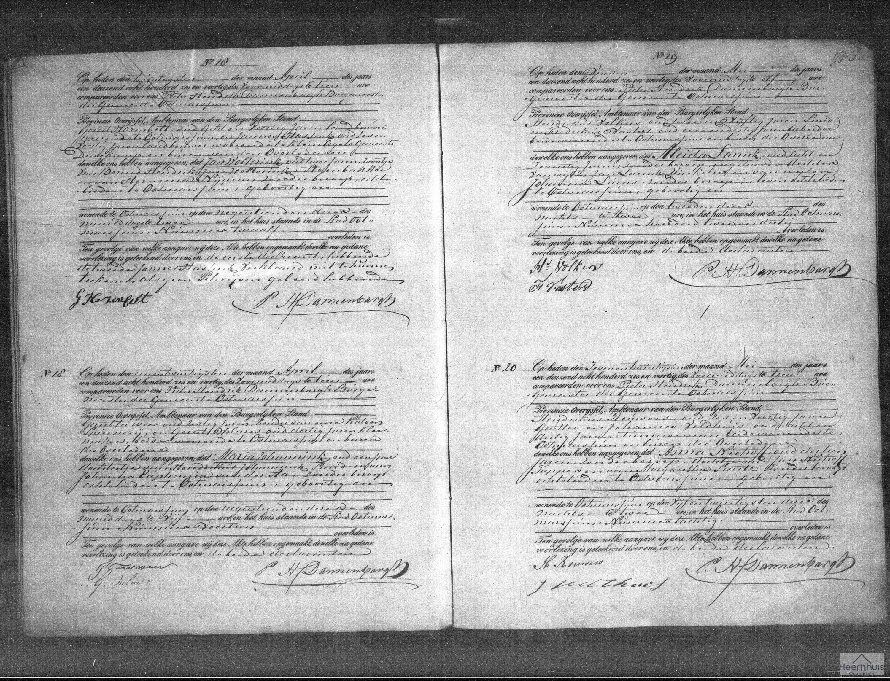 Overlijdensakte van Jan Wolterink