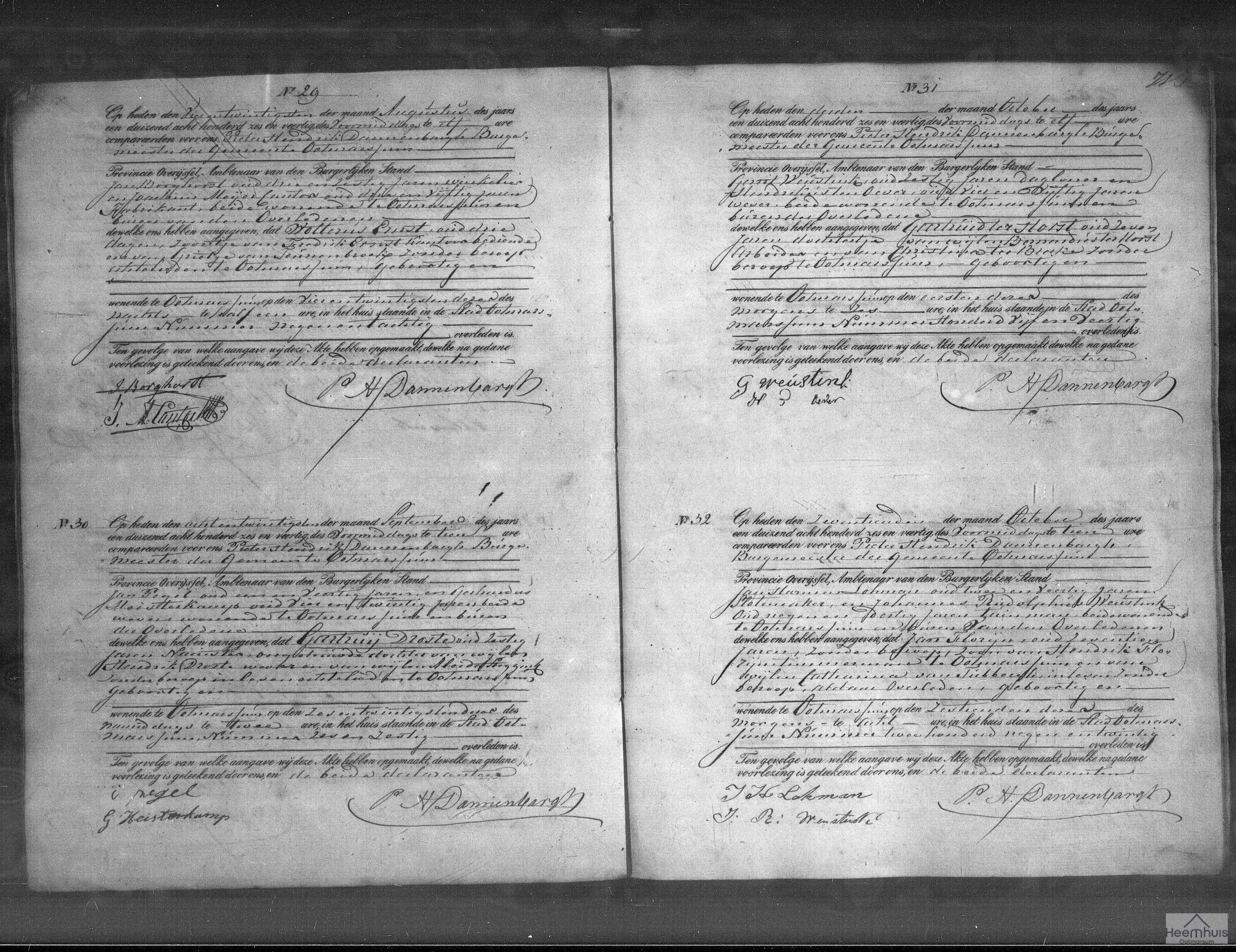Overlijdensakte van Jan Florijn Overlijdensakte van Jan Florijn