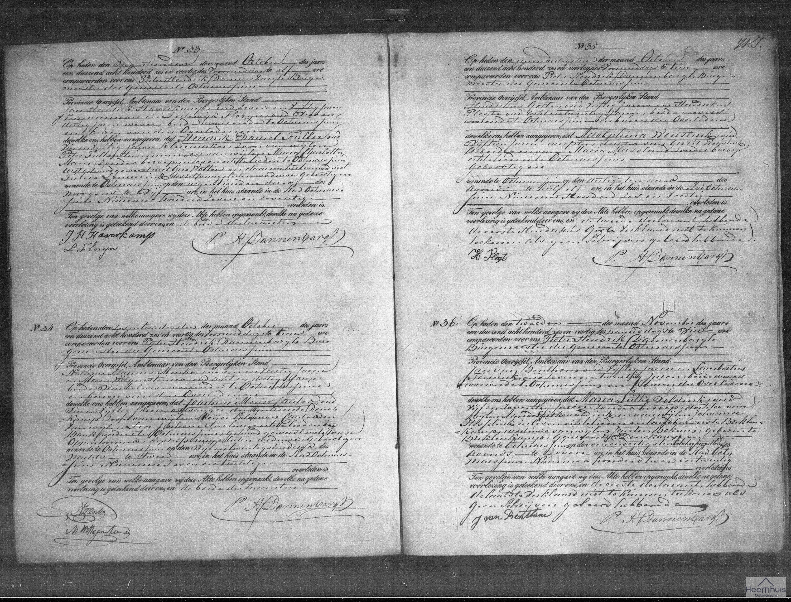 Overlijdensakte van Adolphina Weustink