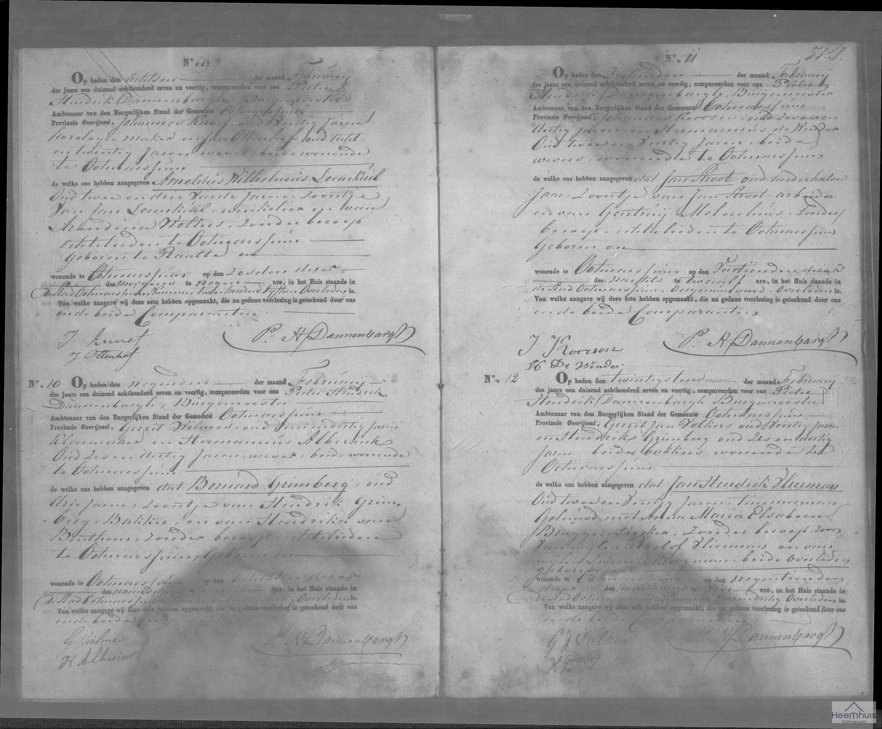 Overlijdensakte van Arnoldus Wilhelmus Leemkuil