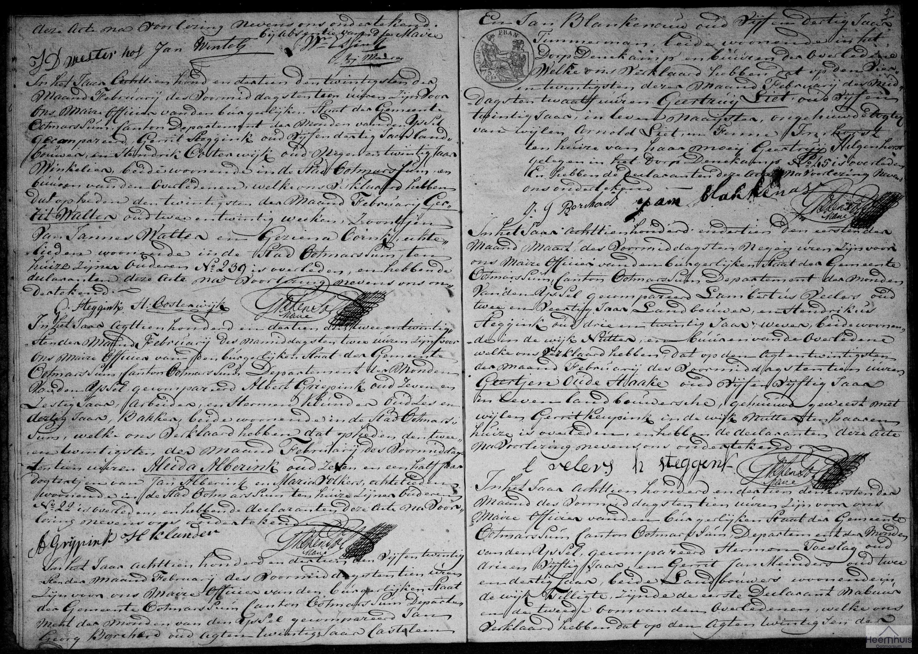 Overlijdensakte van Aleida Alberink