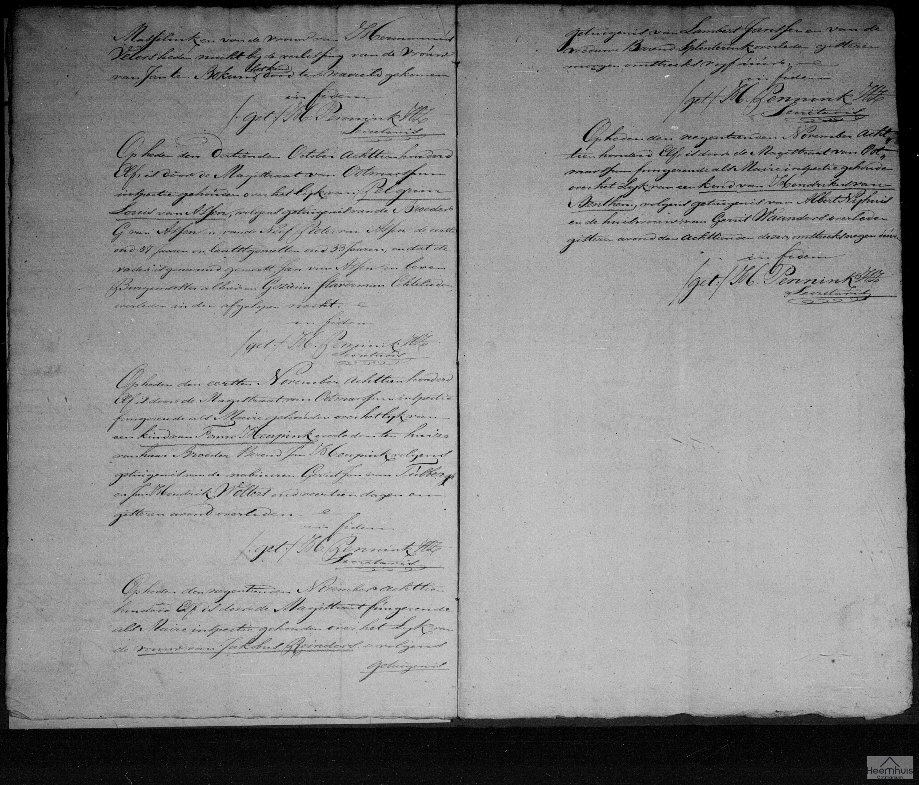 Overlijdensakte van Euphemia Damhuis