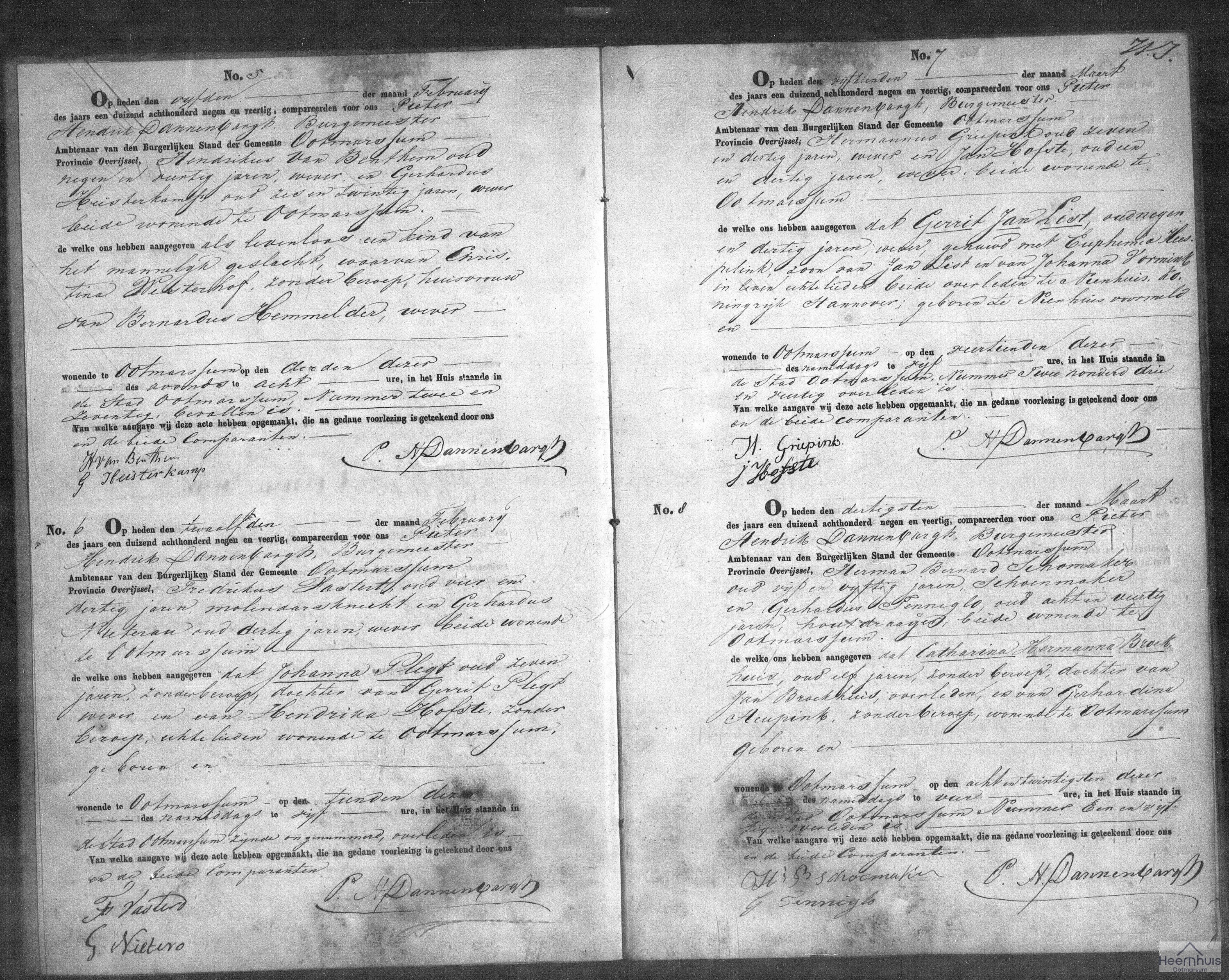 Overlijdensakte van Catharina Hermanna Broekhuis