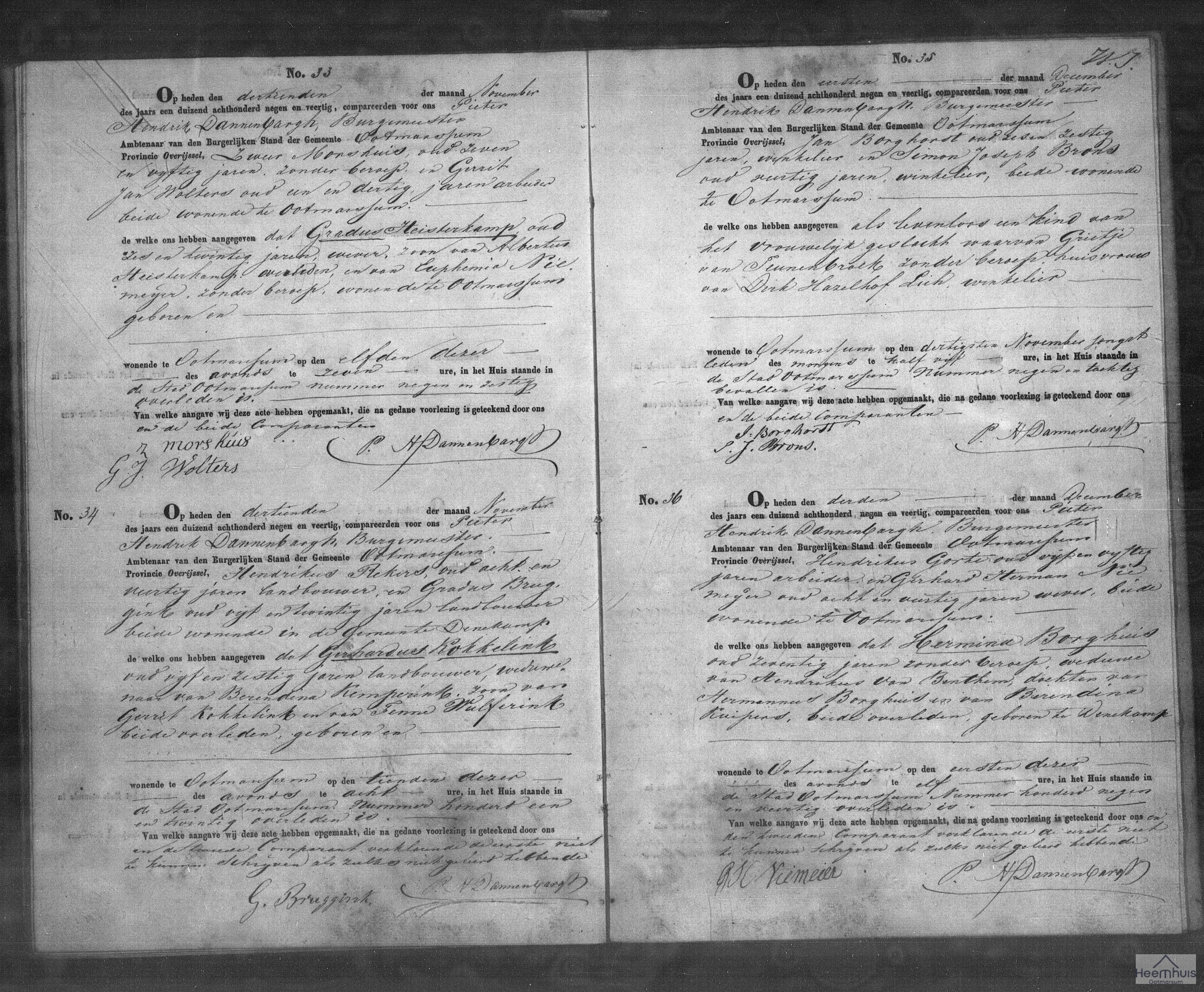 Overlijdensakte van Gradus Heisterkamp Overlijdensakte van Gradus Heisterkamp