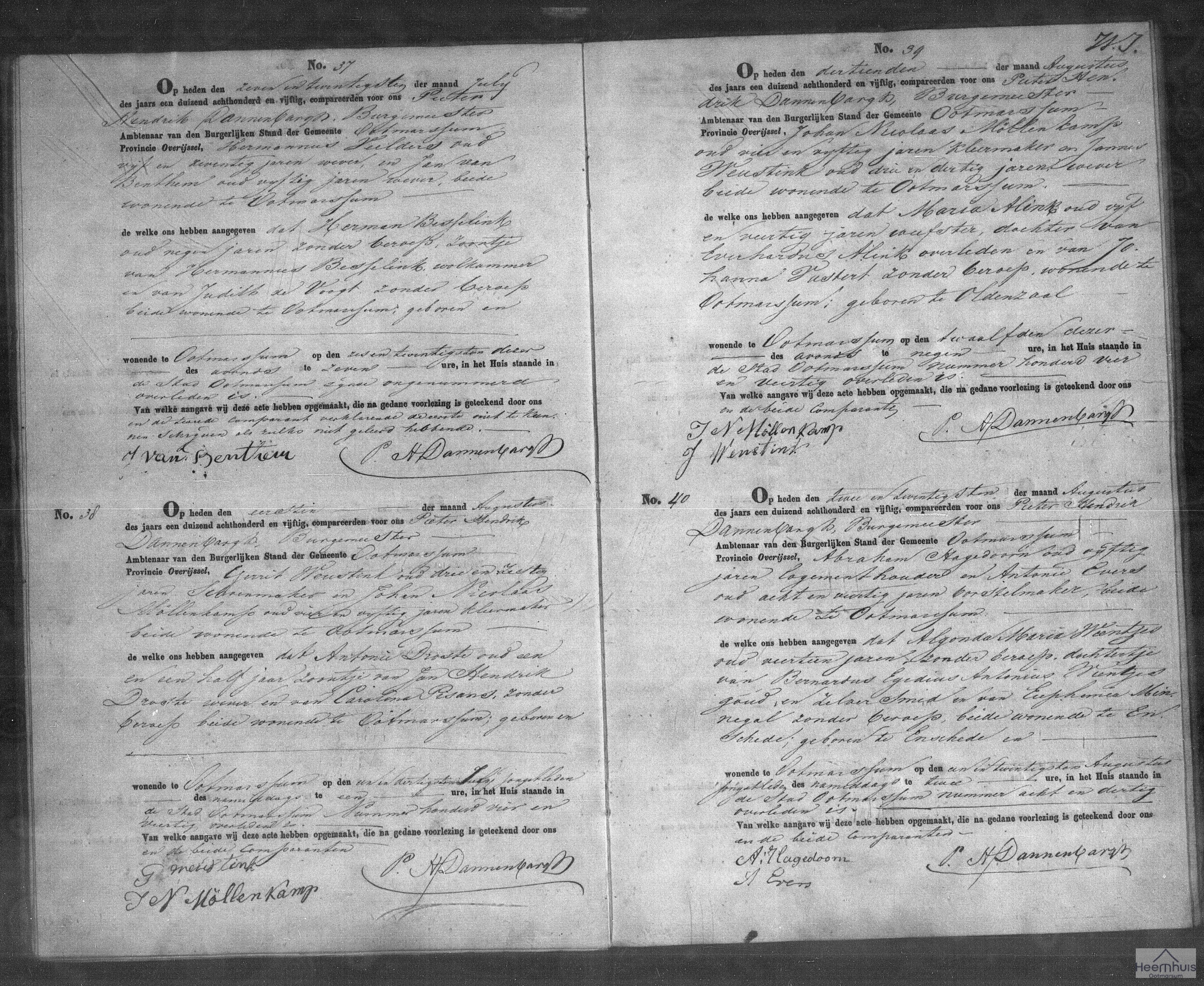 Overlijdensakte van Herman Besselink Overlijdensakte van Herman Besselink