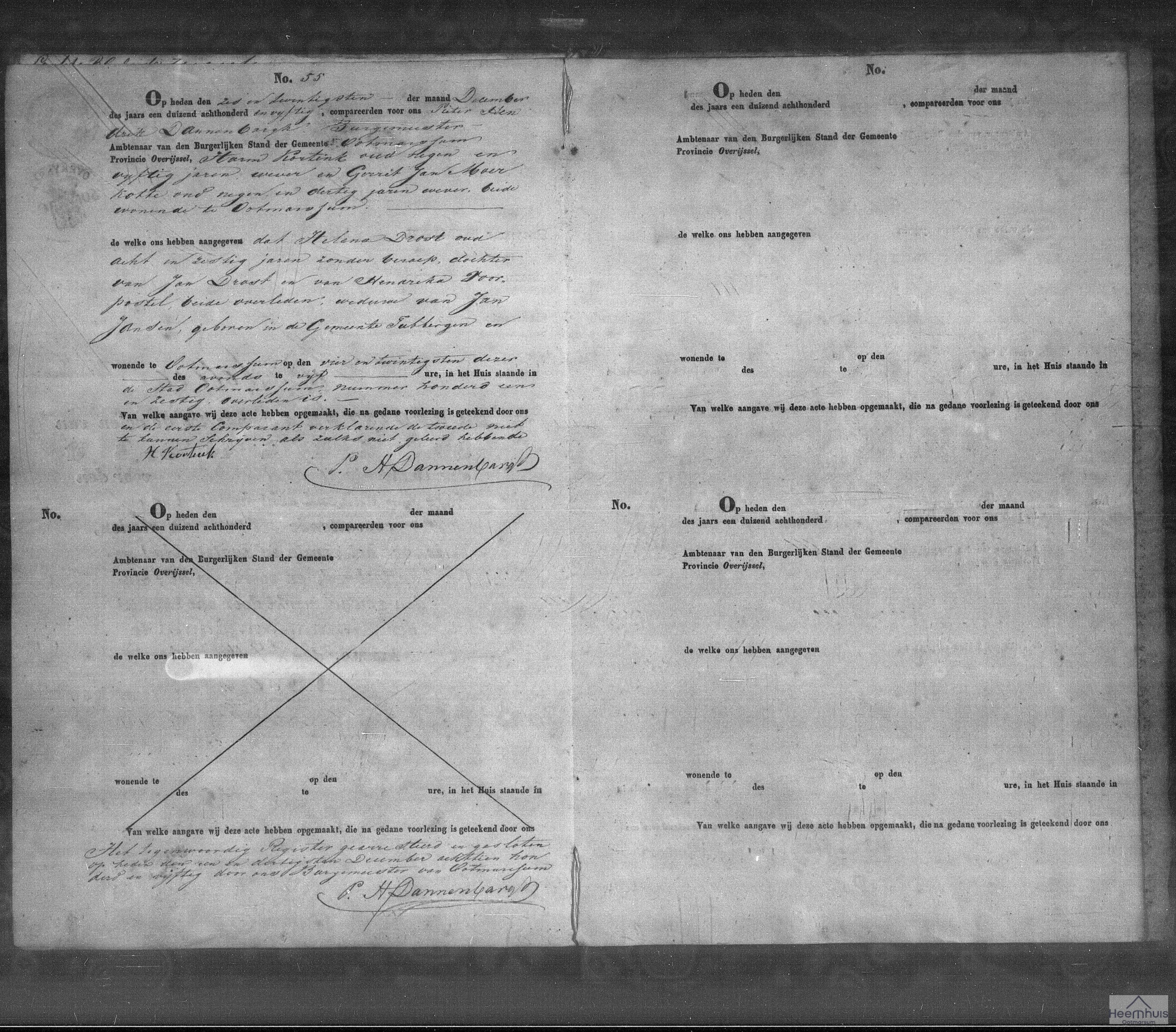 Overlijdensakte van Helena Drost