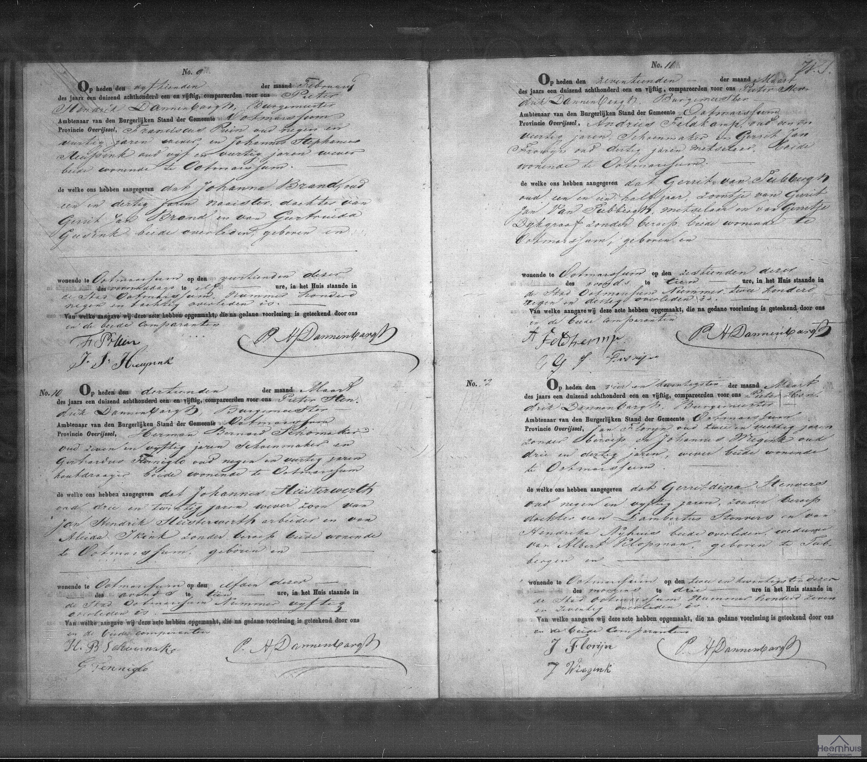 Overlijdensakte van Johannes Heisterwerth