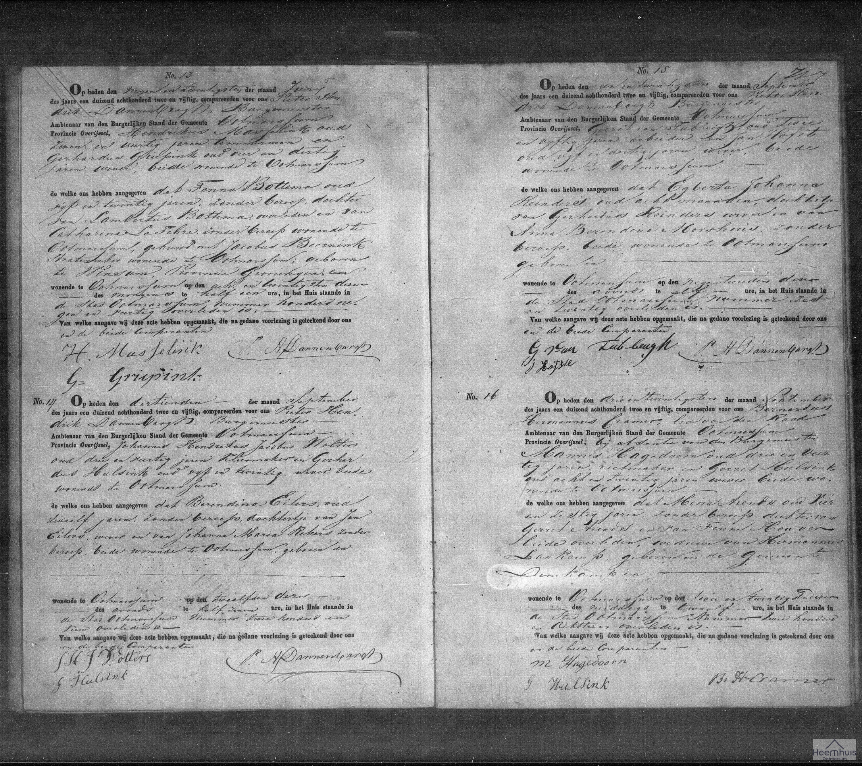 Overlijdensakte van Berendina Eilers