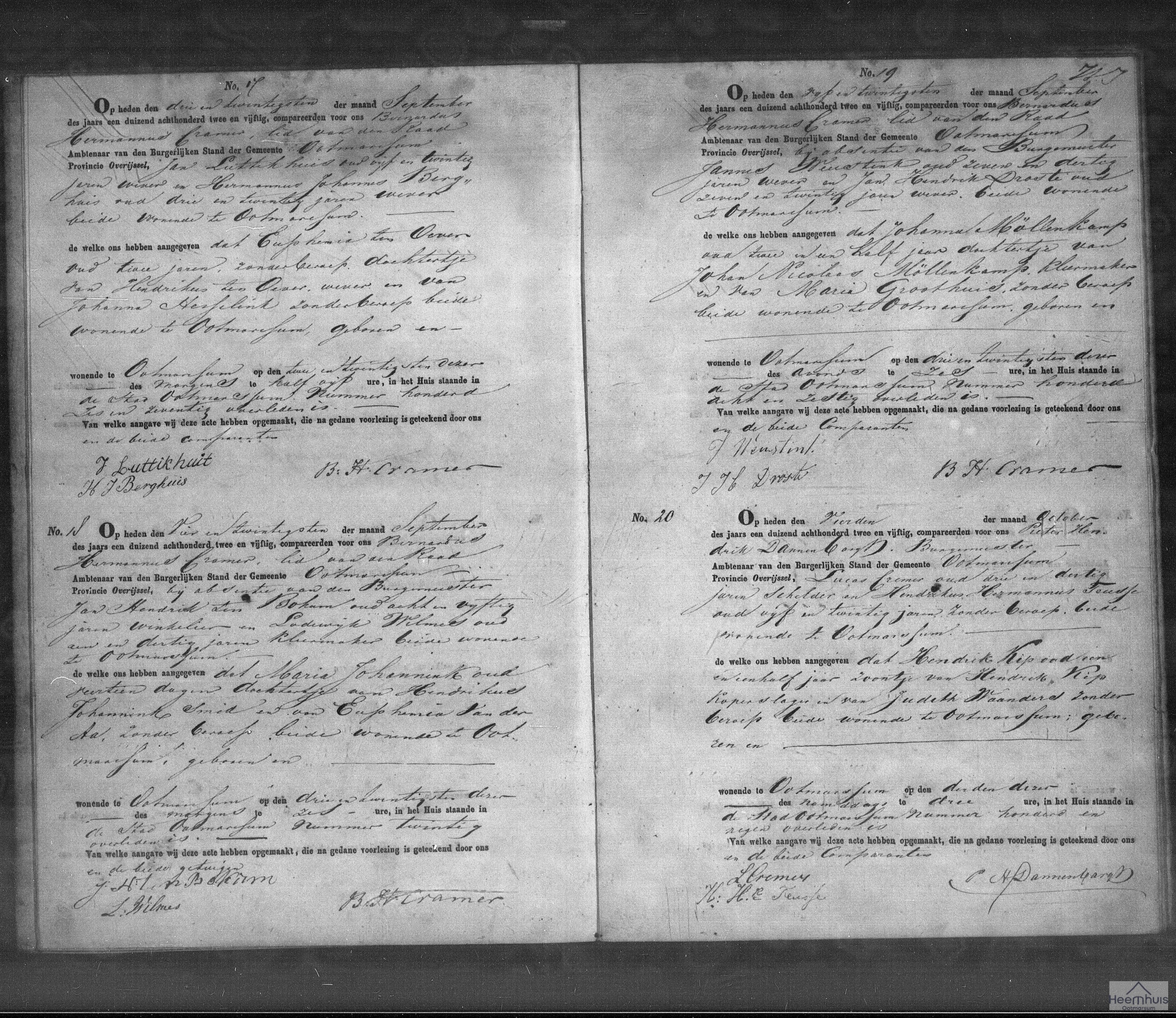 Overlijdensakte van Johanna Möllenkamp