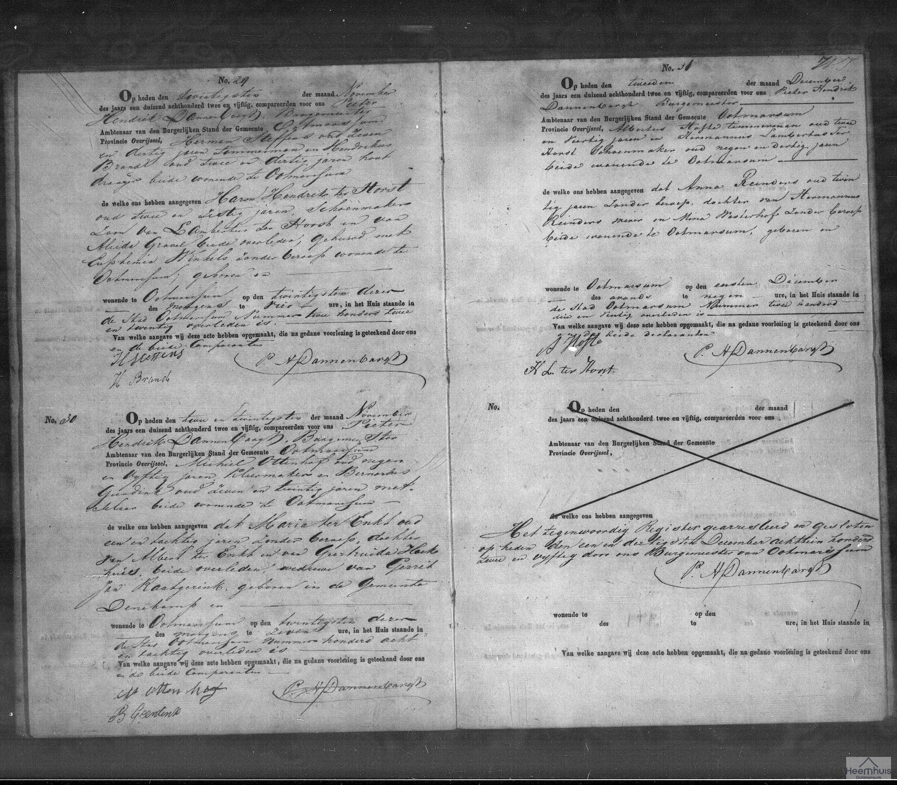 Overlijdensakte van Maria ter Enkt