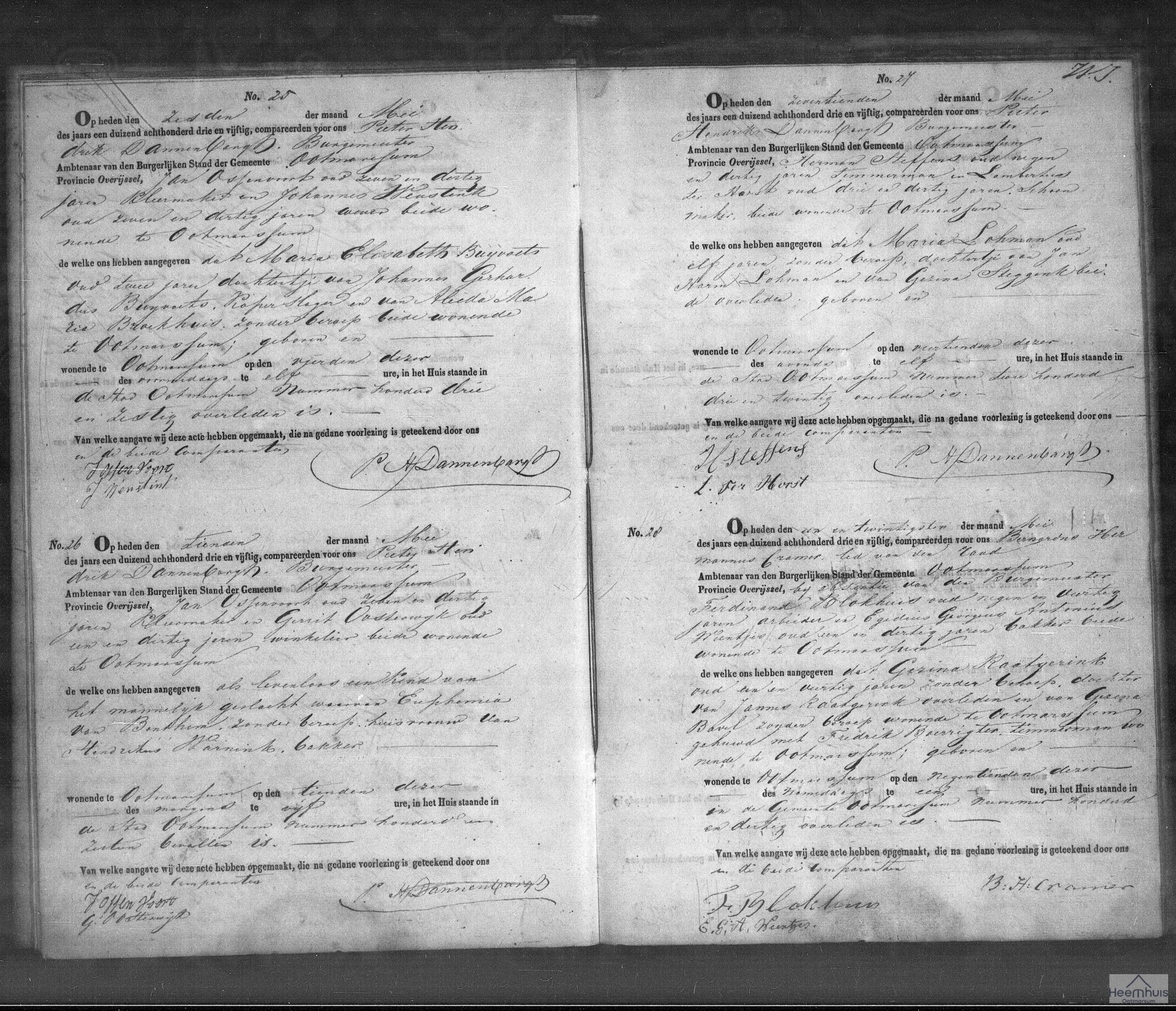 Overlijdensakte van Gezina Raatgerink