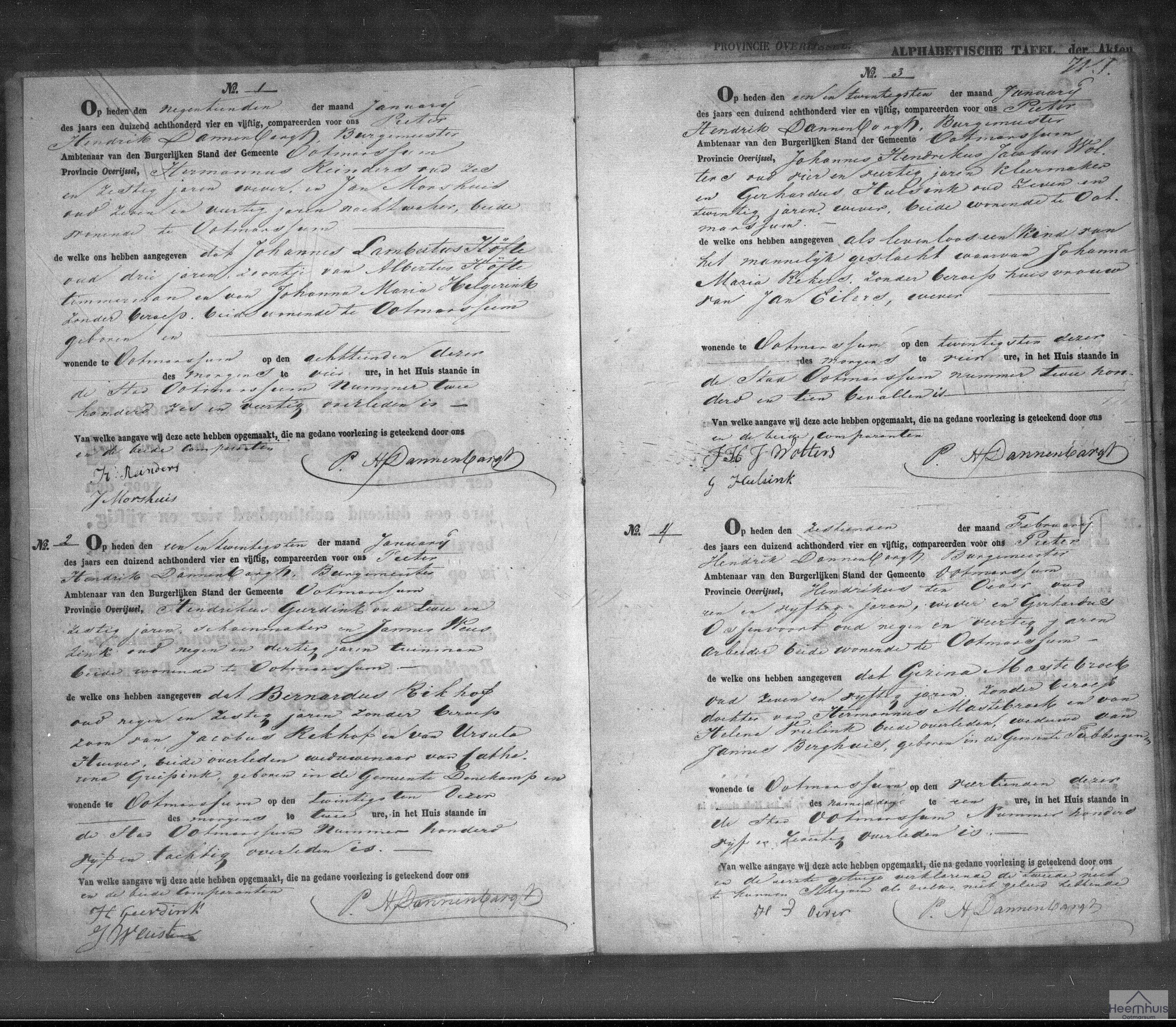 Overlijdensakte van Johannes Lambertus Höfte Overlijdensakte van Johannes Lambertus Höfte