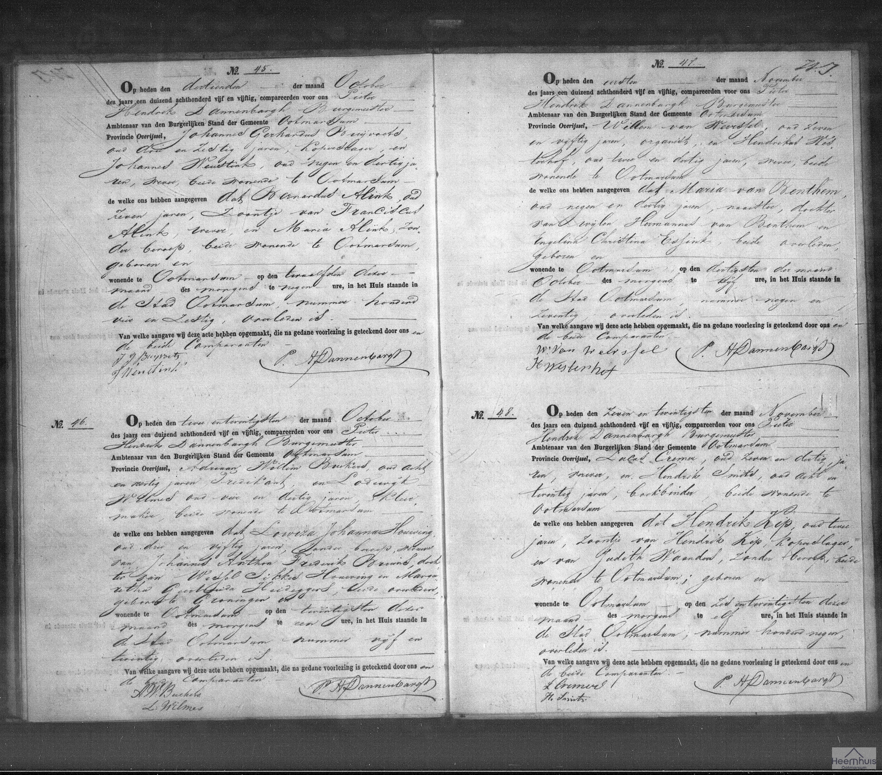 Overlijdensakte van Maria van Benthem Overlijdensakte van Maria van Benthem