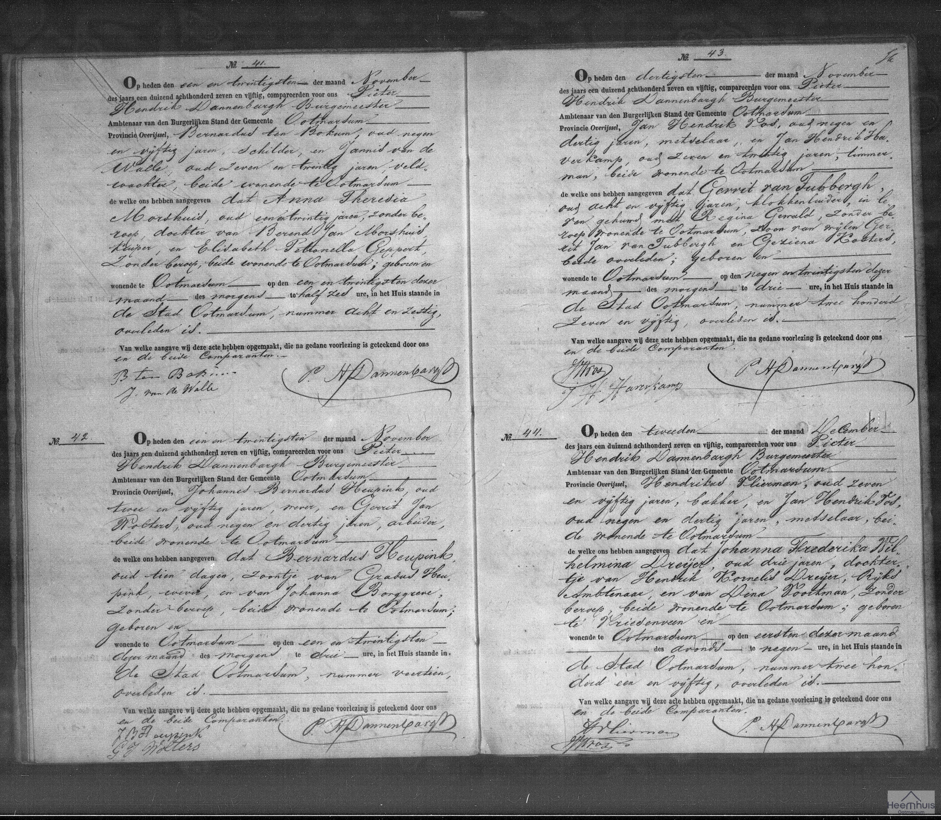 Overlijdensakte van Anna Theresia Morshuis Overlijdensakte van Anna Theresia Morshuis