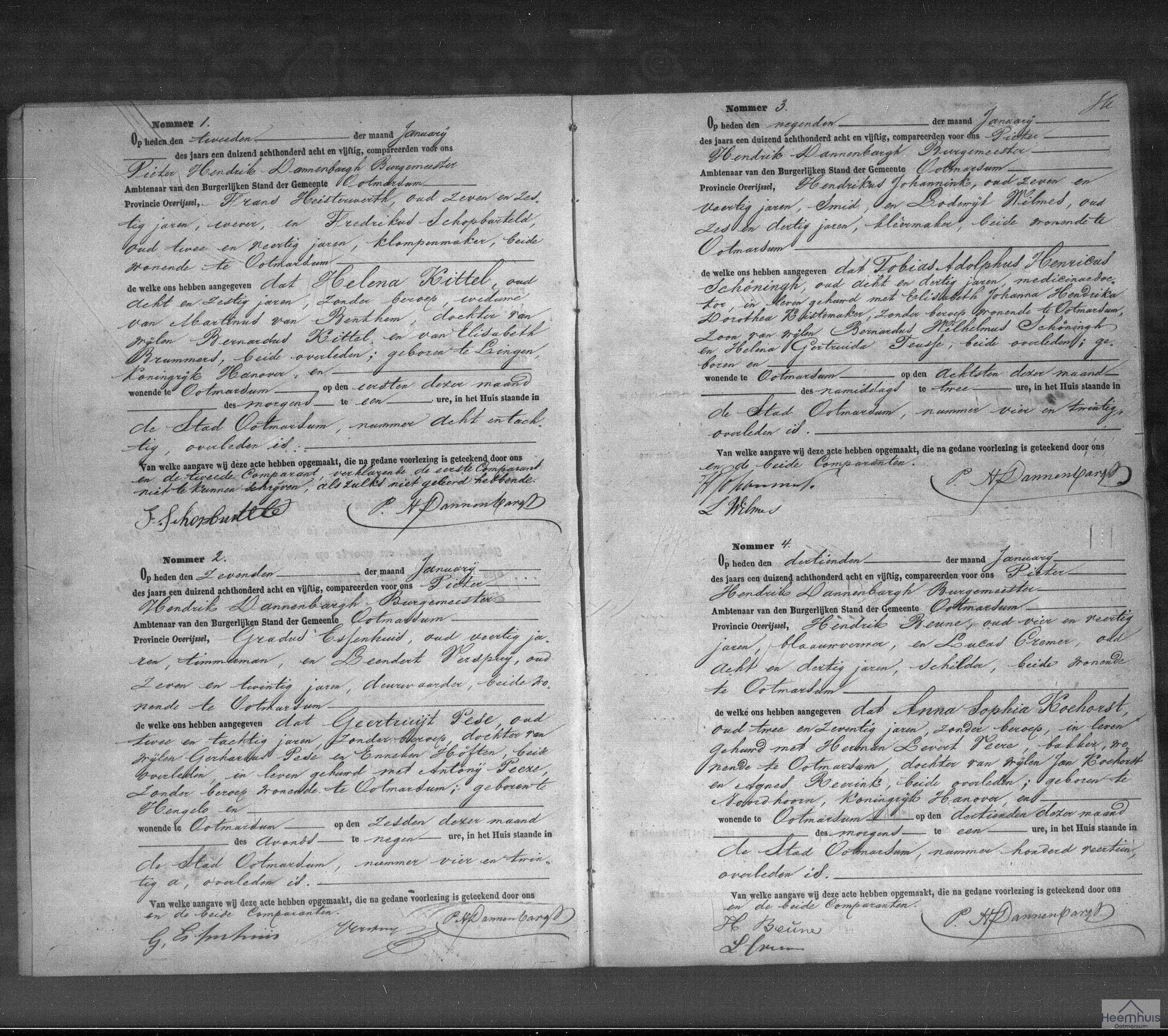 Overlijdensakte van Geertruijt Pese