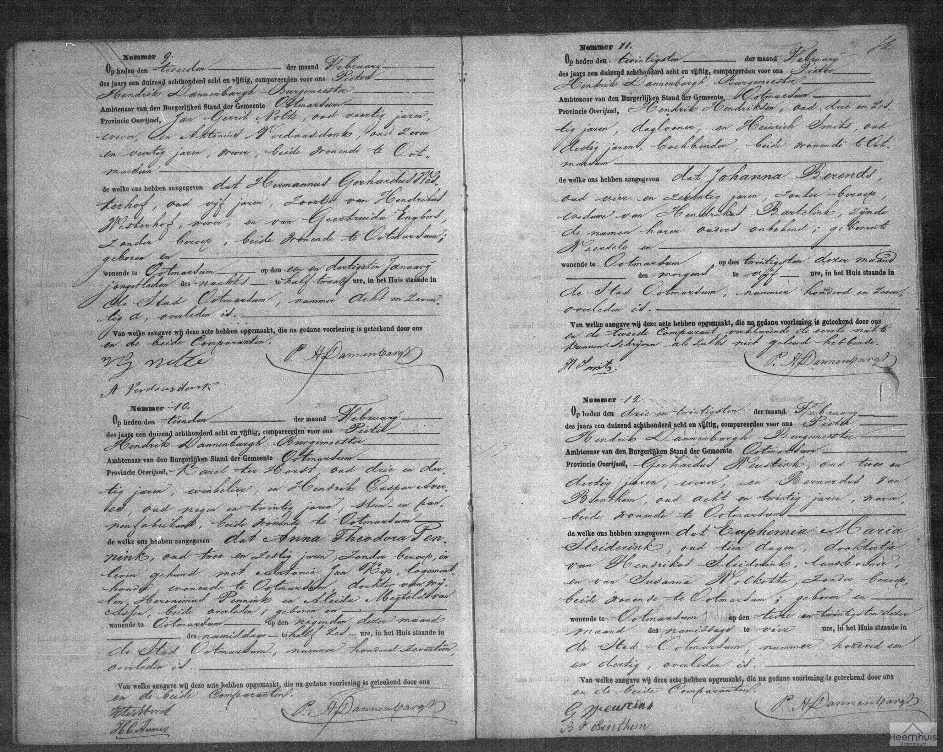 Overlijdensakte van Johanna Berends