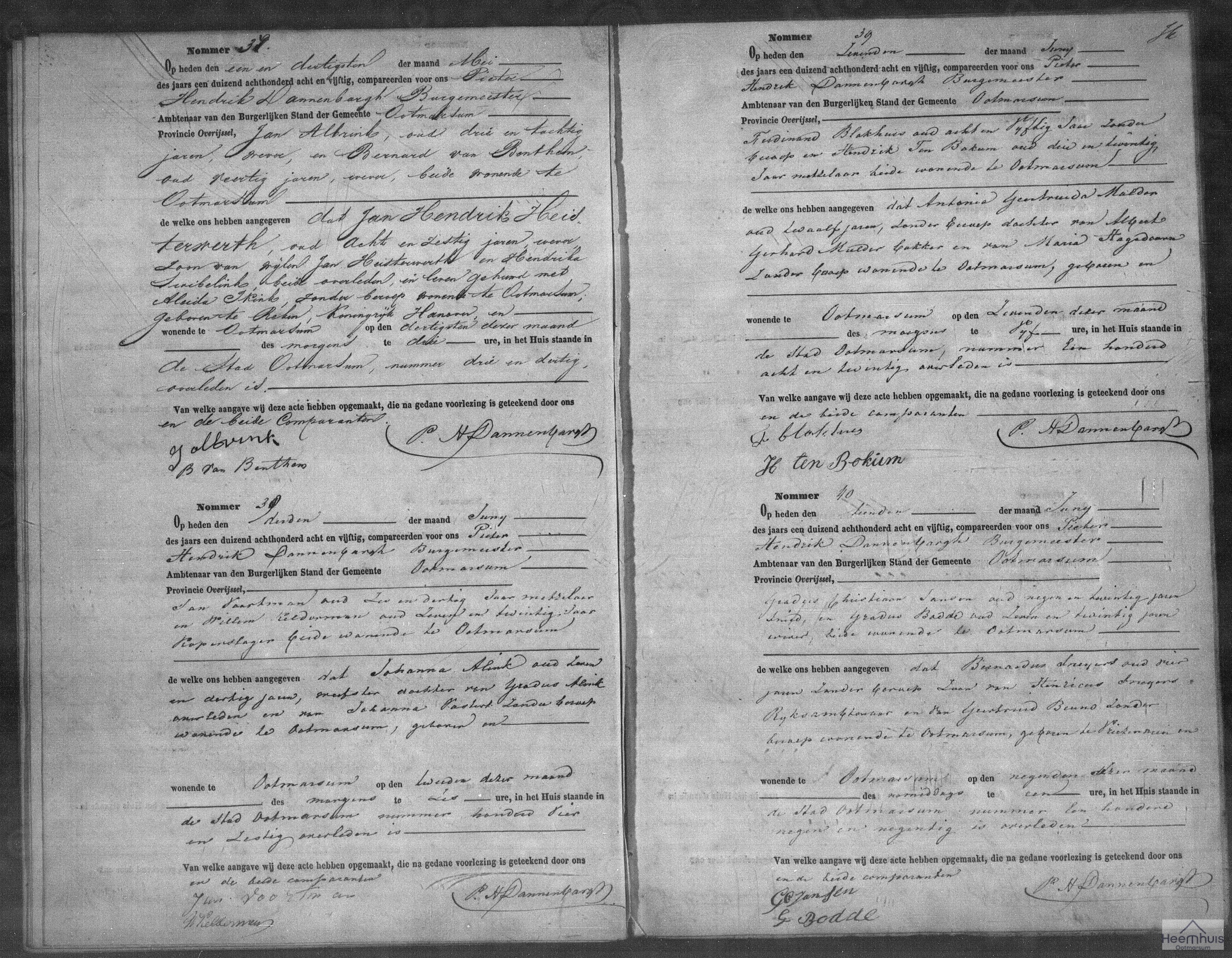 Overlijdensakte van Antonia Geertruida Mulder