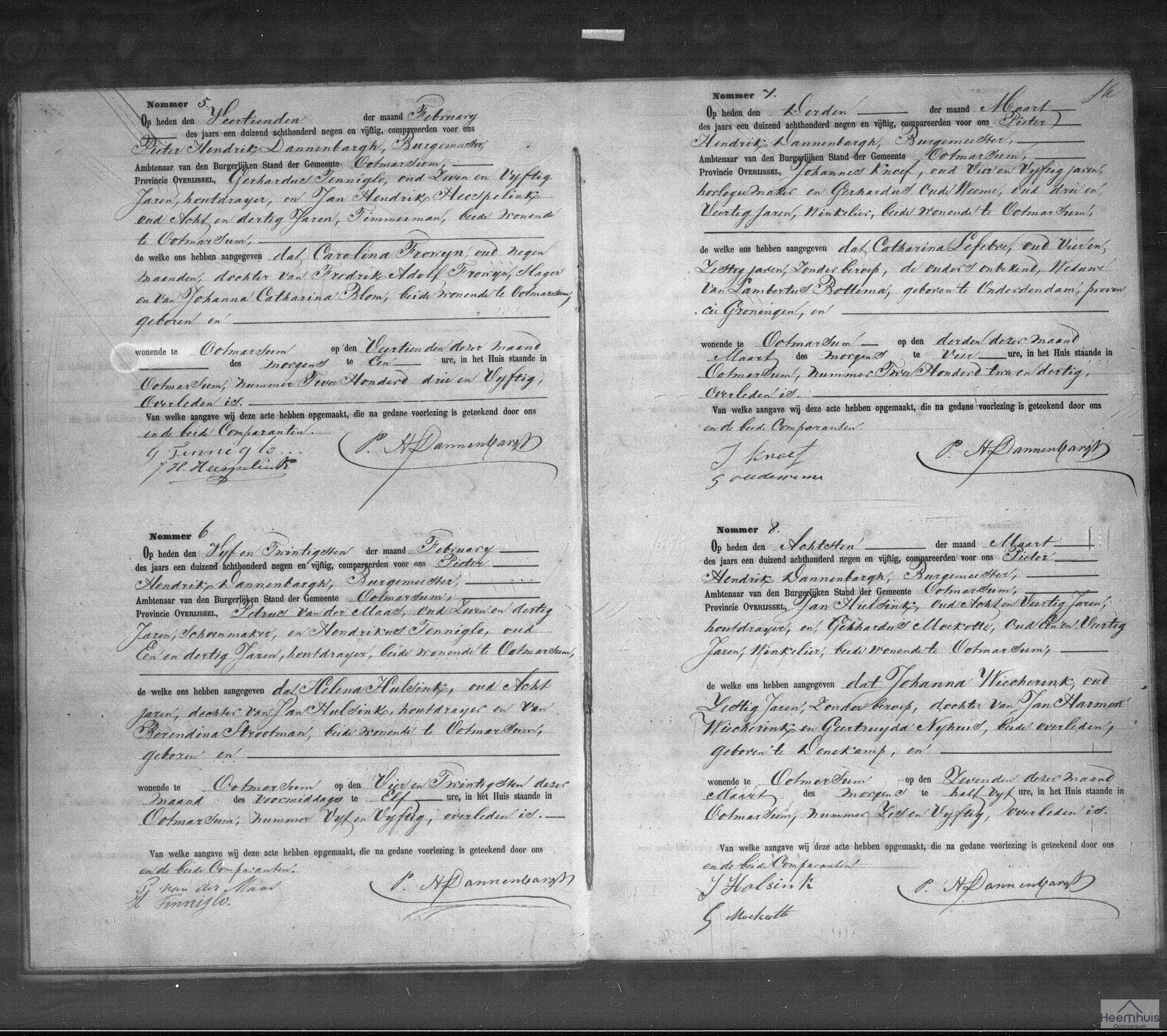 Overlijdensakte van Johanna Wiecherink Overlijdensakte van Johanna Wiecherink