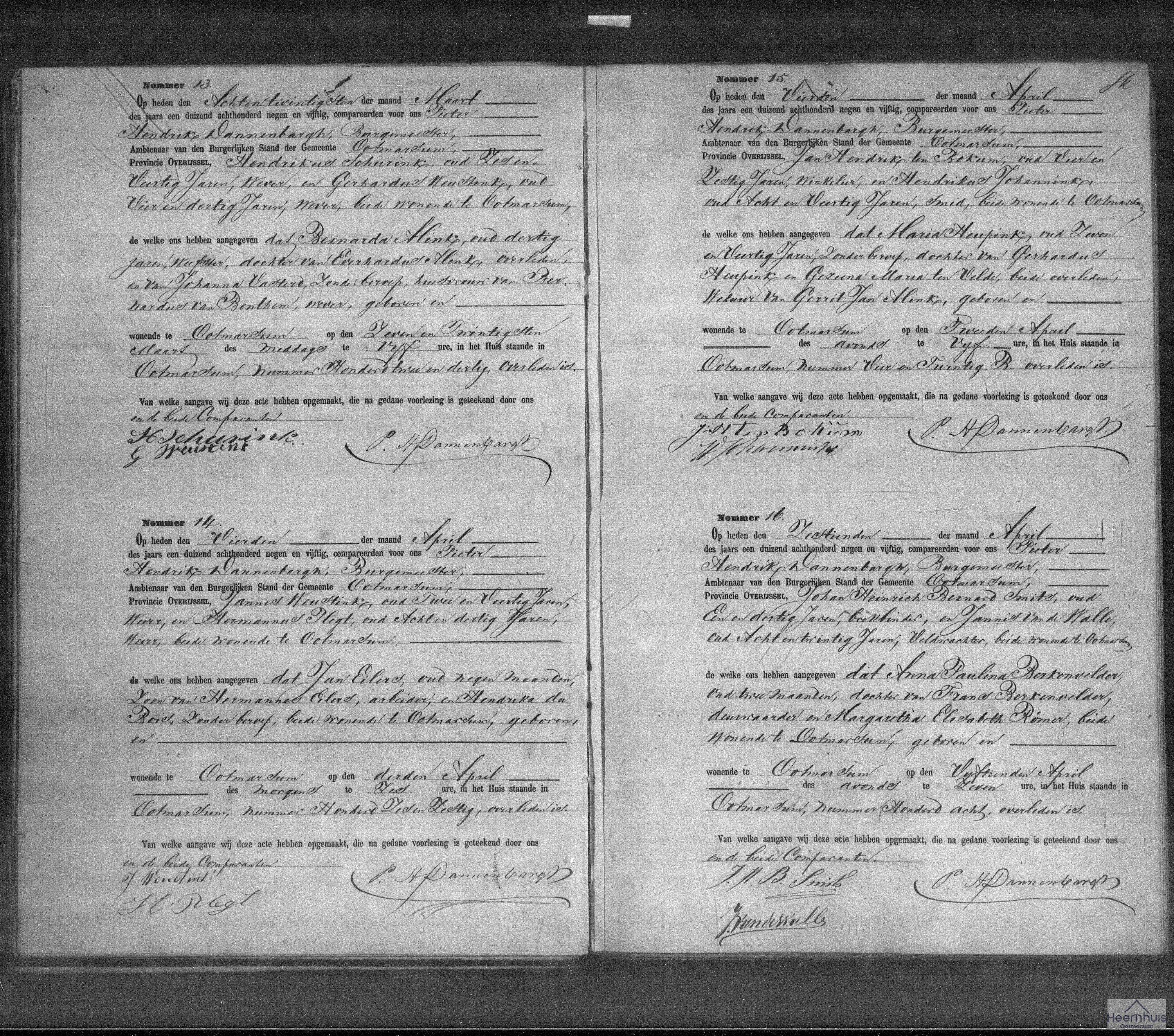 Overlijdensakte van Bernarda Alink Overlijdensakte van Bernarda Alink