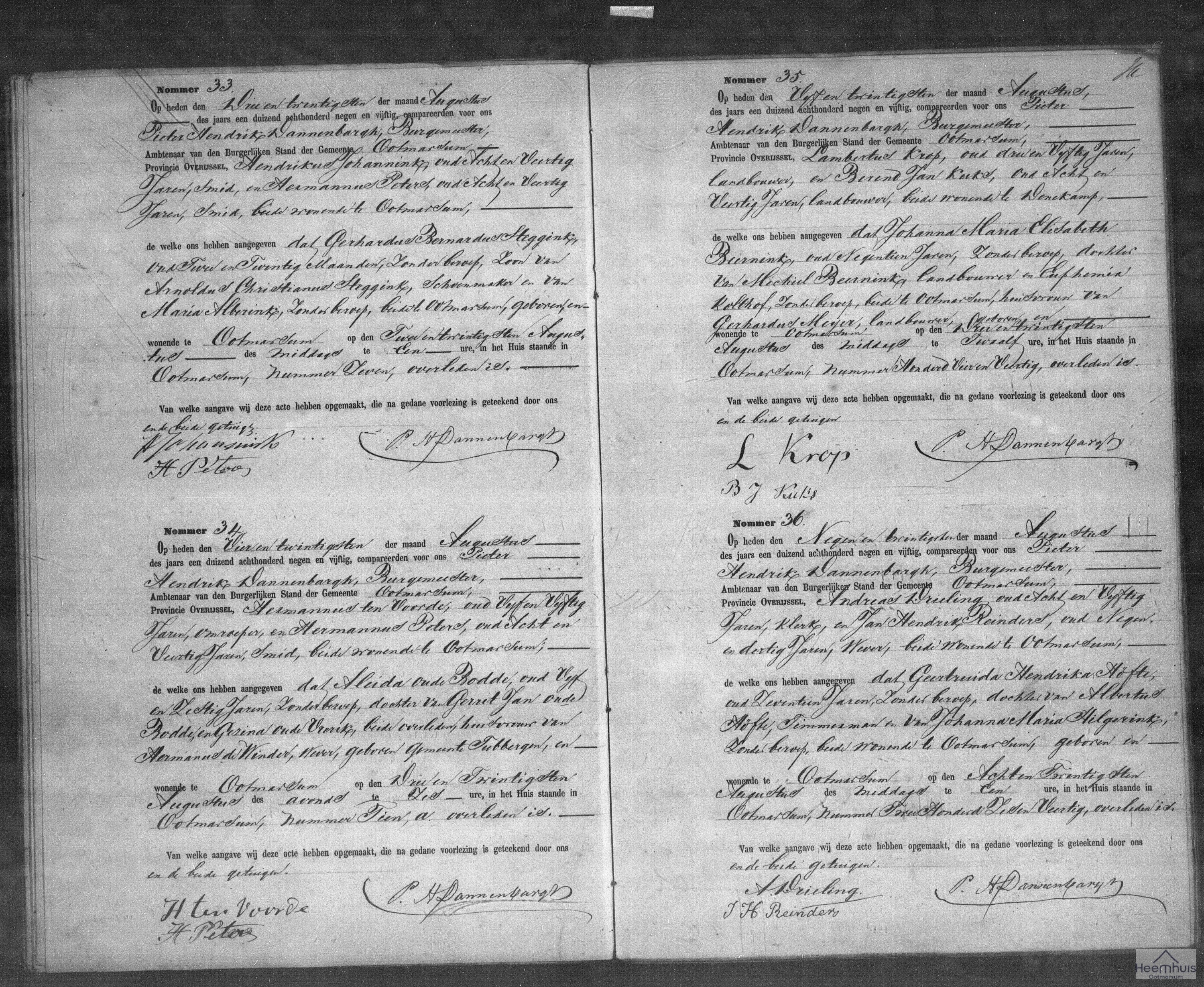 Overlijdensakte van Johanna Maria Elisabeth Beernink Overlijdensakte van Johanna Maria Elisabeth Beernink