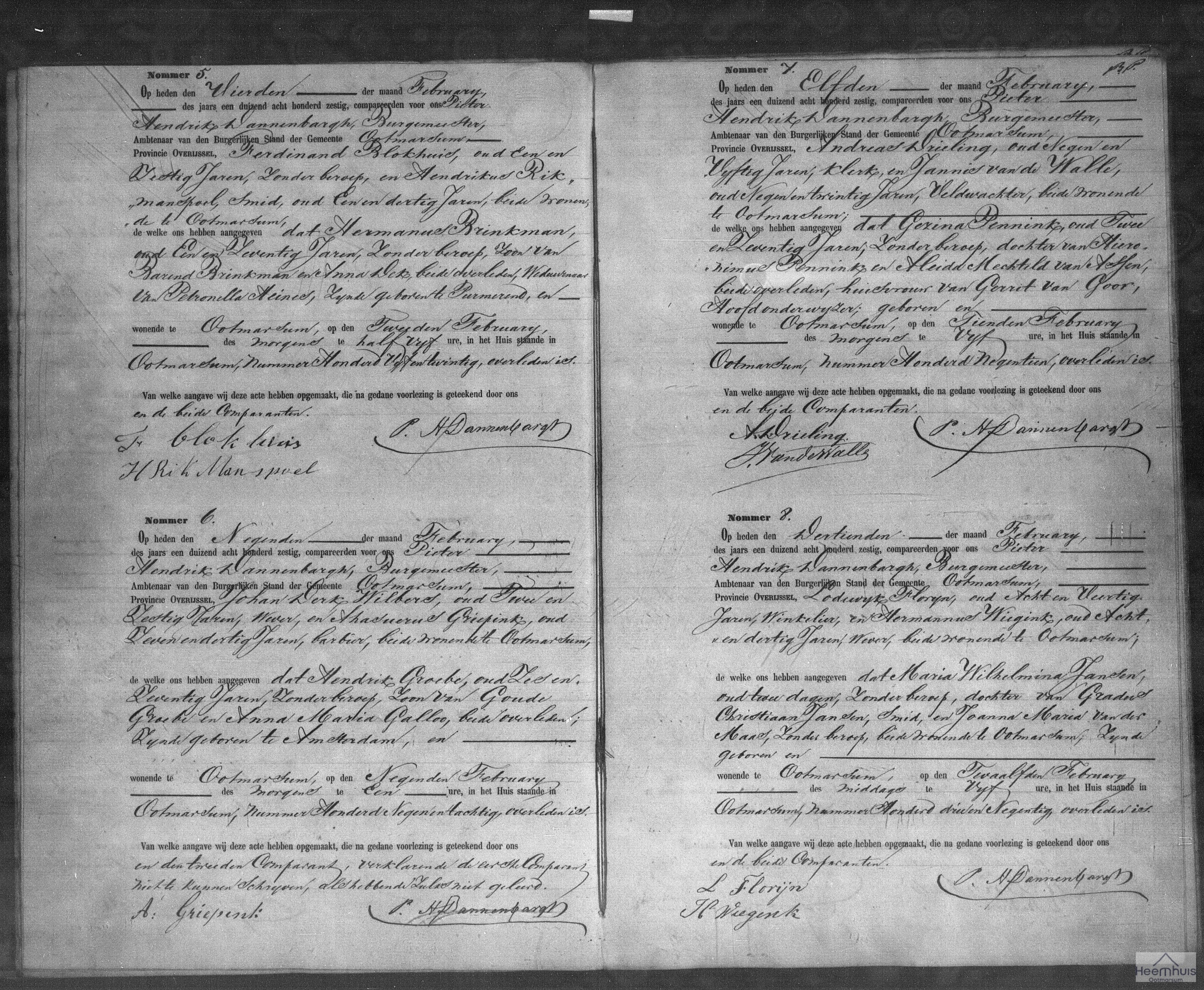 Overlijdensakte van Hendrik Groebe Overlijdensakte van Hendrik Groebe