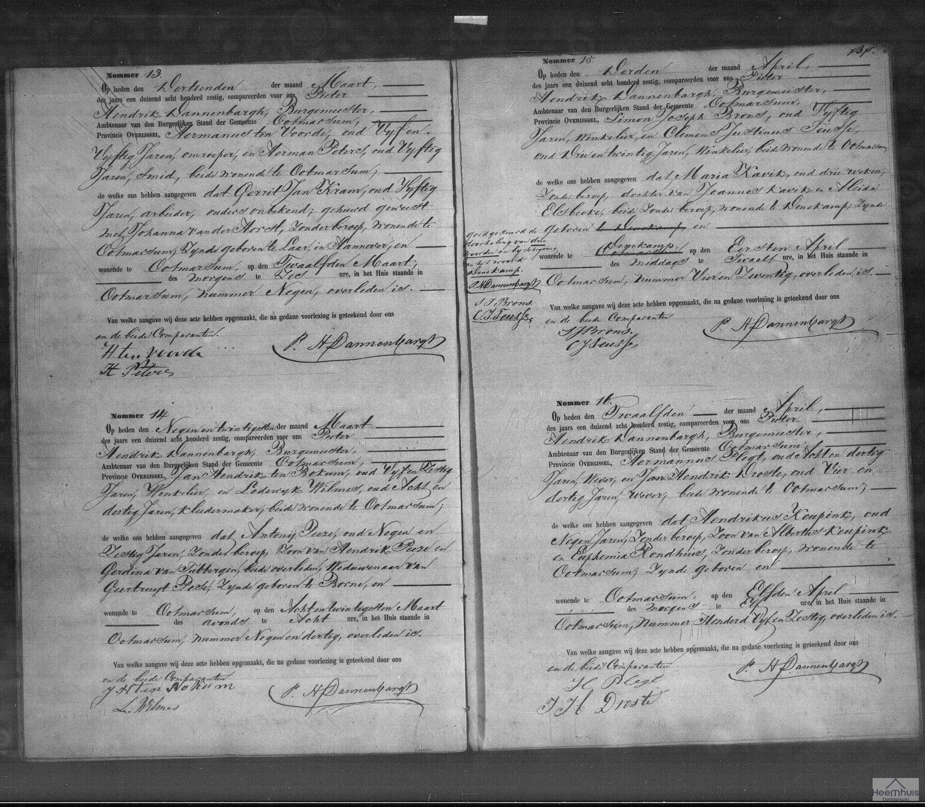 Overlijdensakte van Maria Kavik